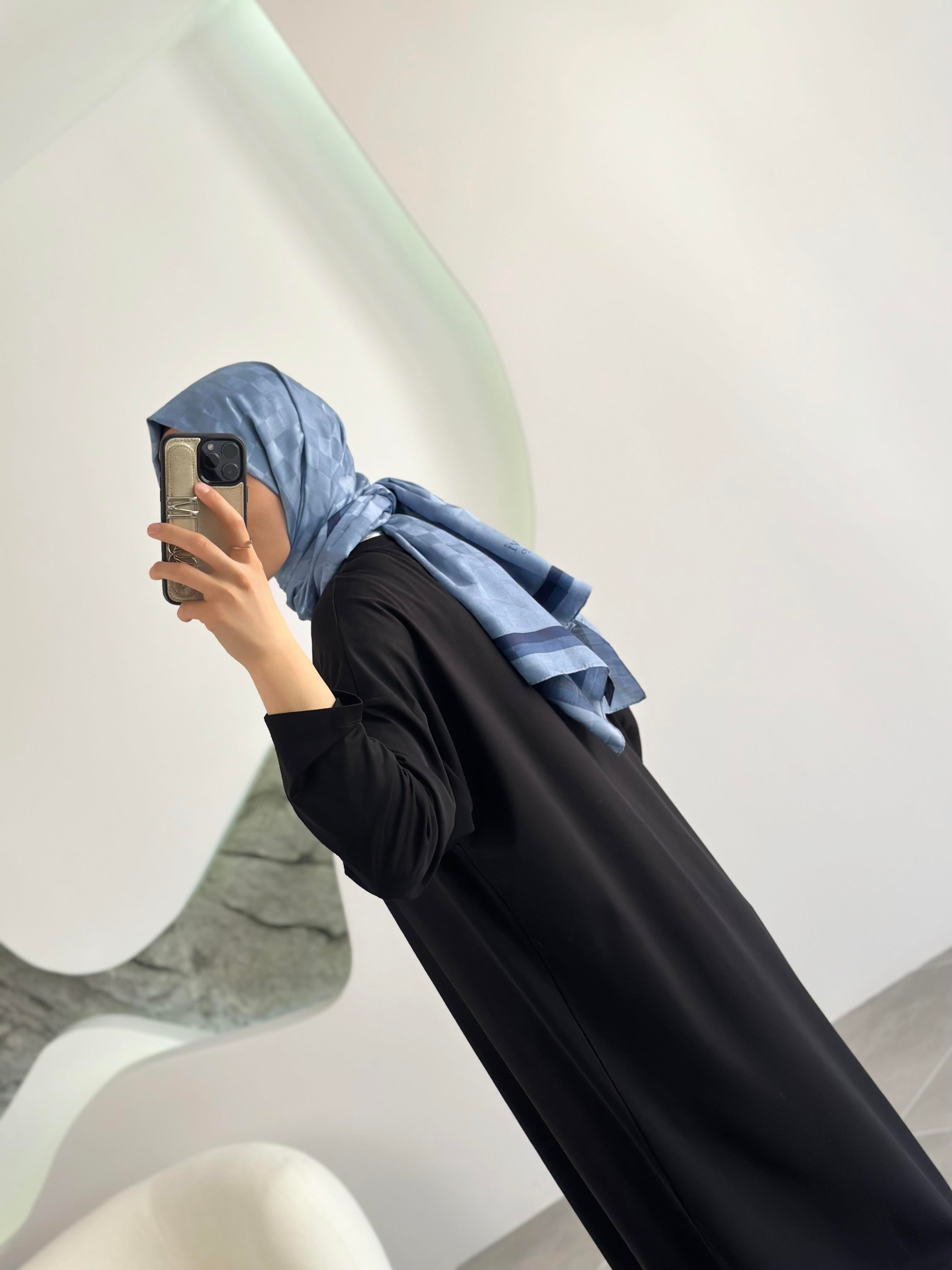 Tonaton Baskılı Siyah Renk Uzun Kadın Tunik