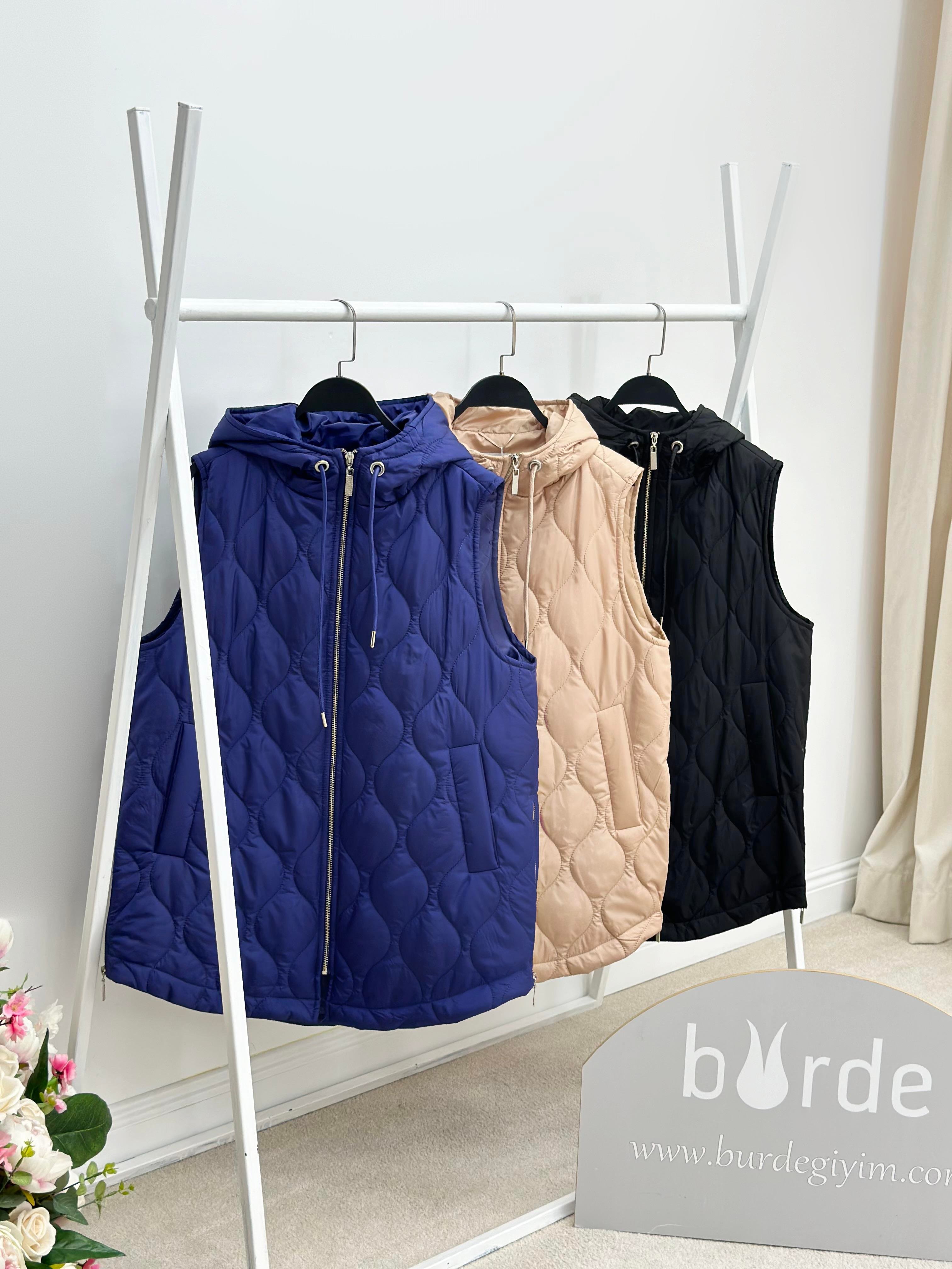 Yandan Fermuarlı Oversize Şişme Yelek 