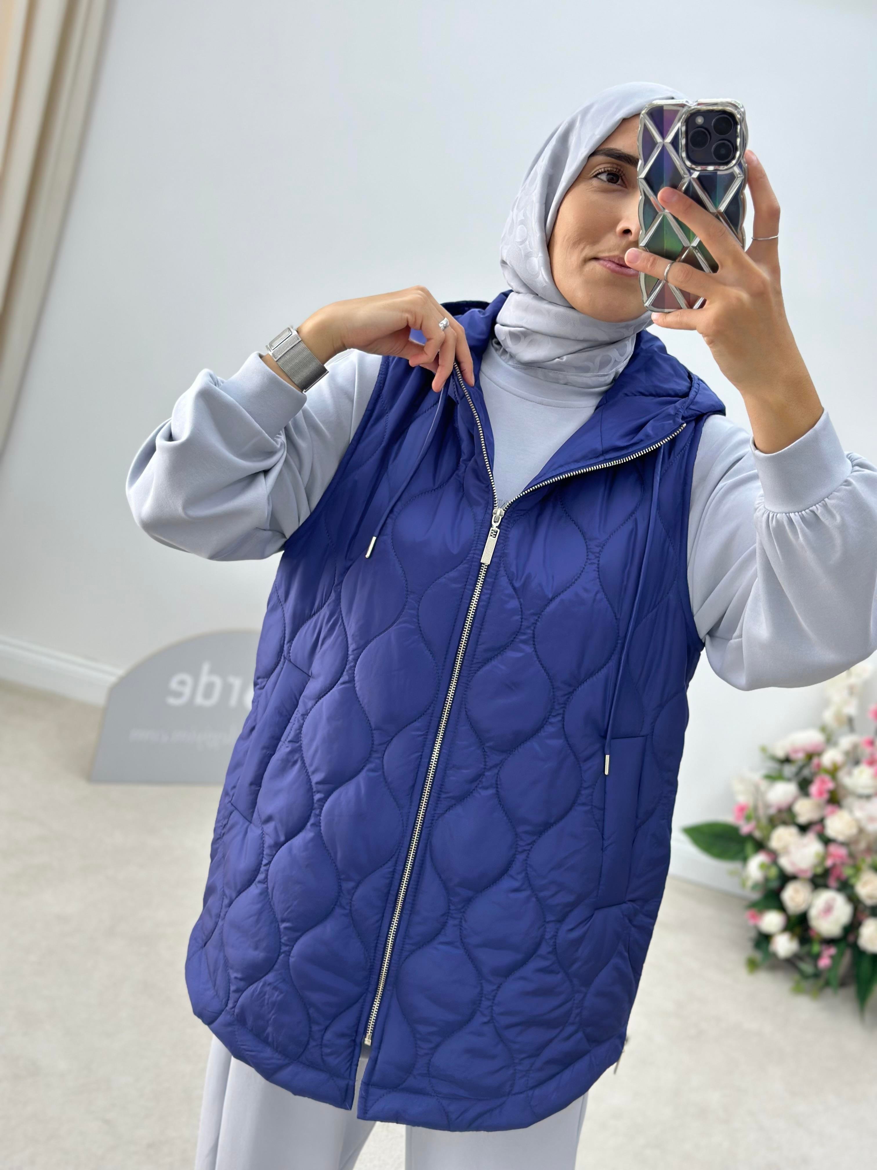 Yandan Fermuarlı Oversize Şişme Yelek 