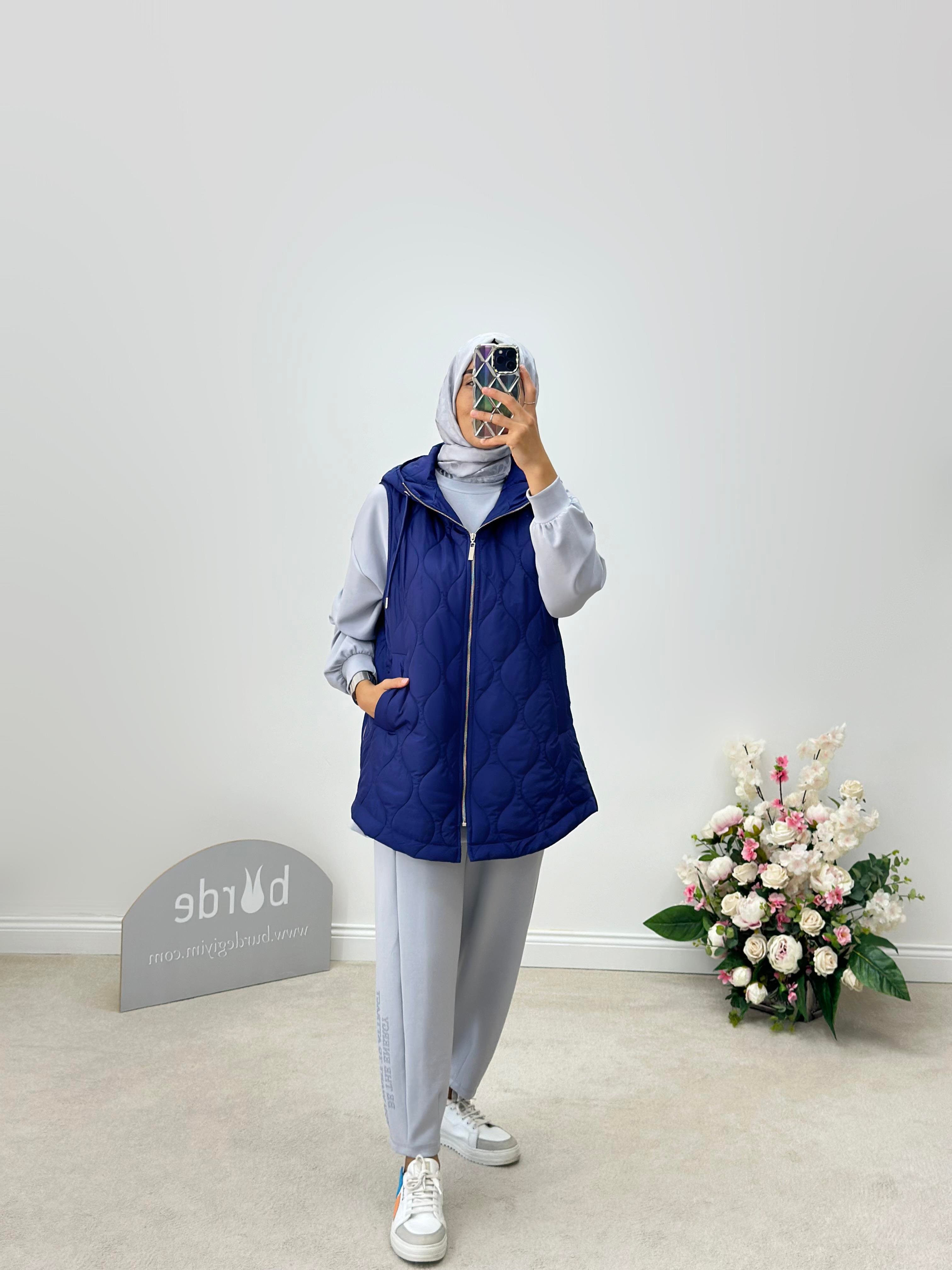 Yandan Fermuarlı Oversize Şişme Yelek 