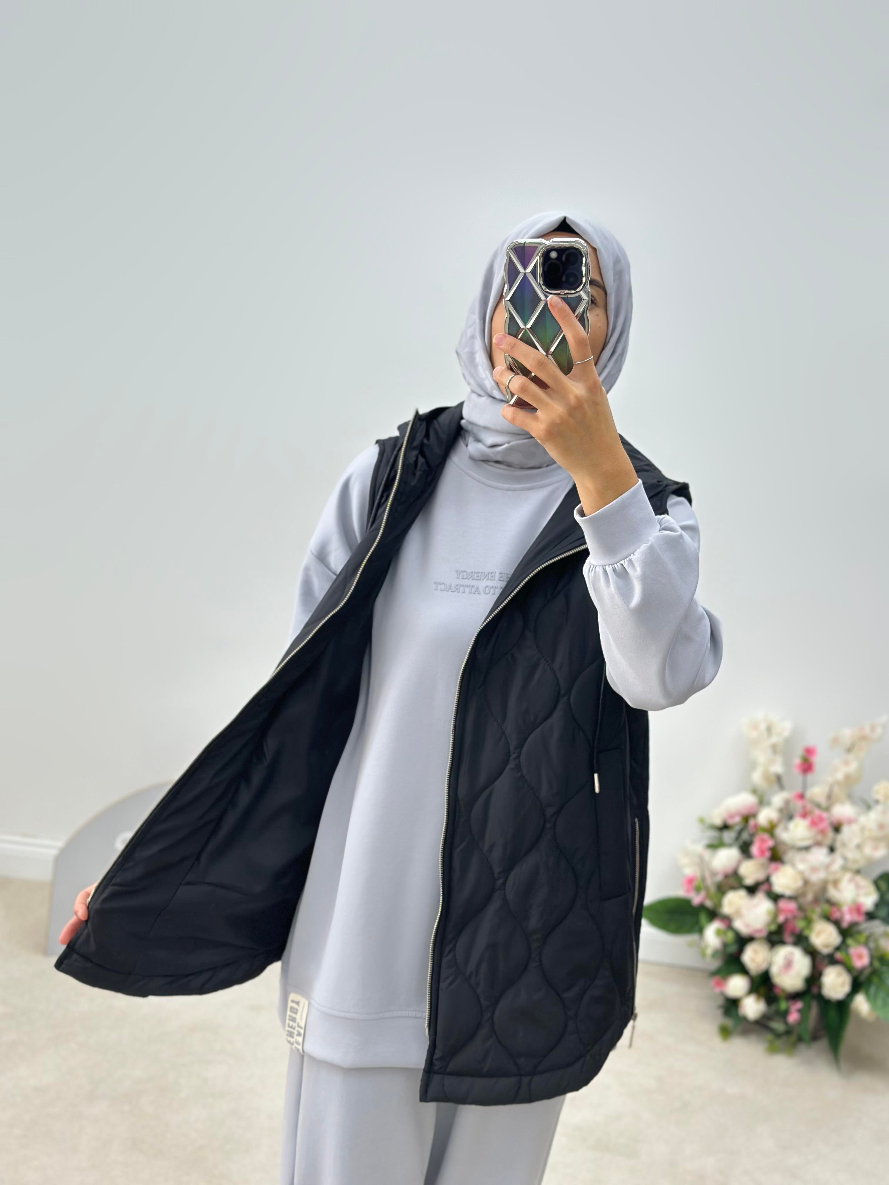 Yandan Fermuarlı Oversize Şişme Yelek 