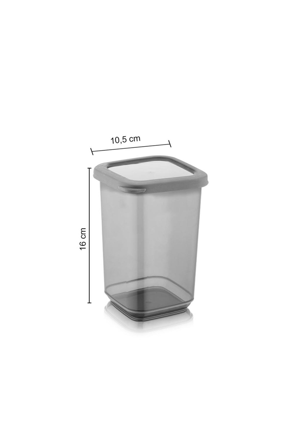 12'li Etiketli Kapaklı Kare Erzak Saklama Kabı Seti 6x(0,5 Lt-1,1 Lt) Baharatlık