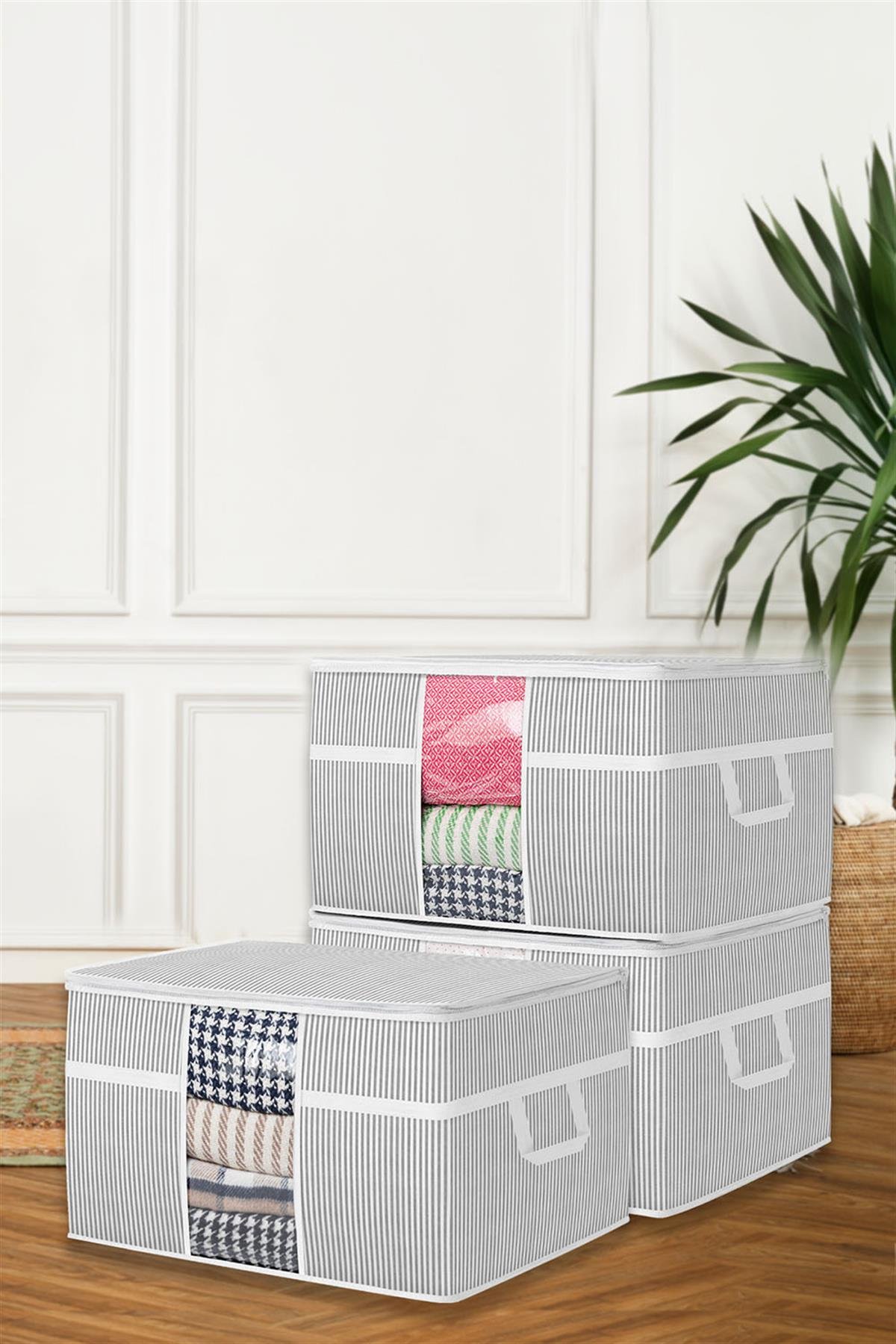 3'lü Mega Boy Pencereli Yorgan Hurcu - Yastık Yorgan Düzenleyici