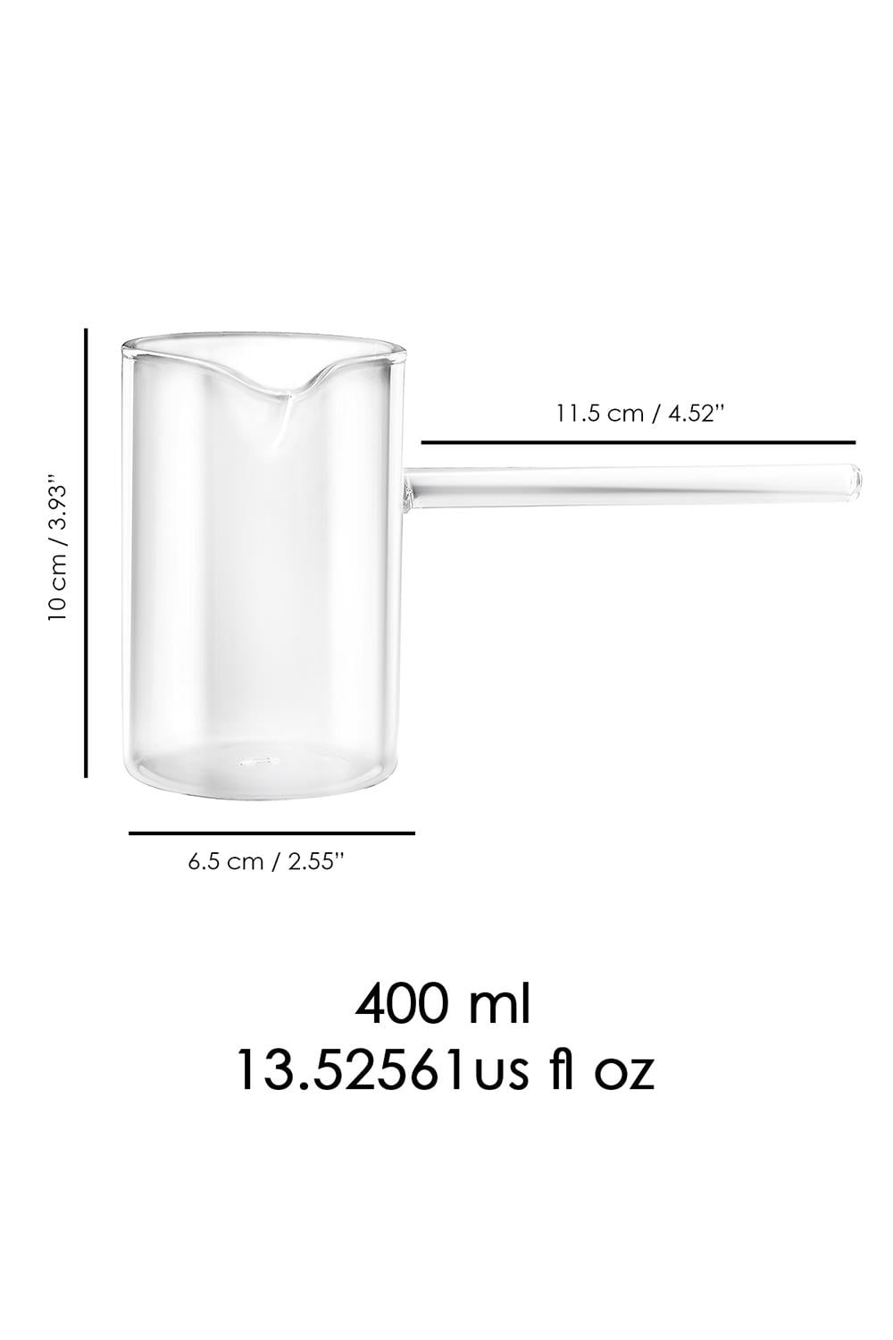 Ateşe Dayanıklı Cezve Borosilikat Cam Cezve 400 Ml
