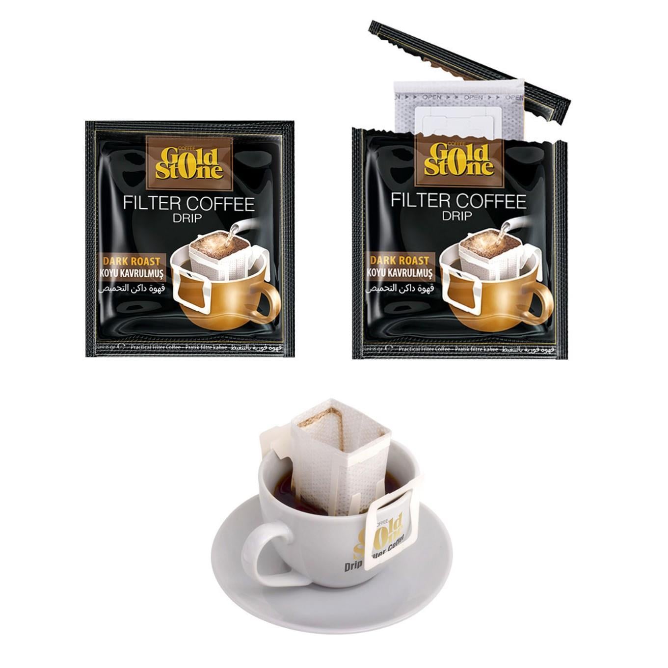 Gold Stone Filtre Kahve - Koyu Kavrulmuş 16 x 8 gr