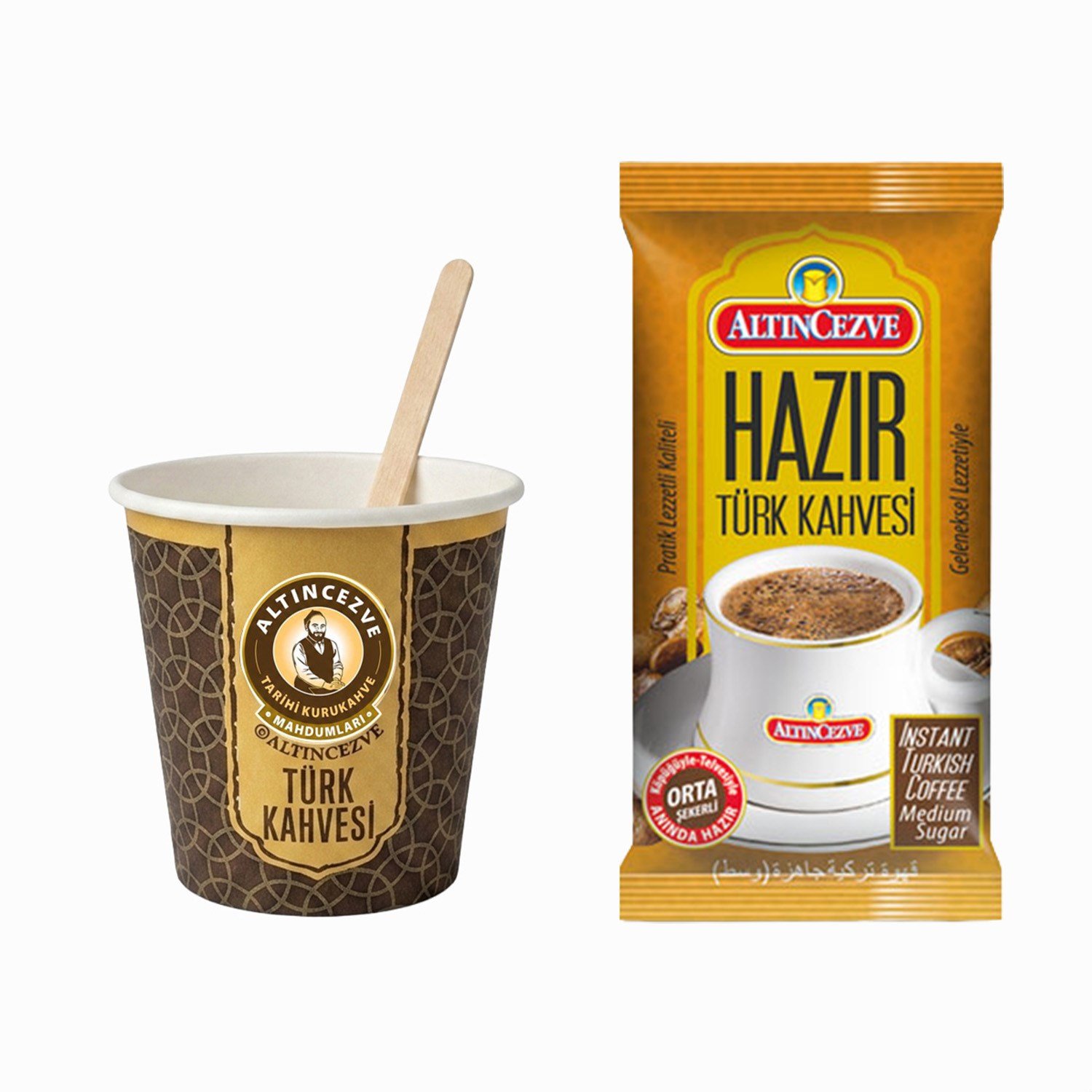 Hazır Türk Kahvesi Ofis Seti Orta | Tek İçimlik 10′ lu Paket