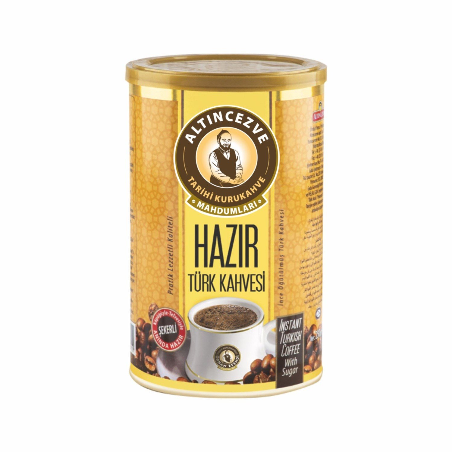Hazır Türk Kahvesi Şekerli 250 Gr Teneke