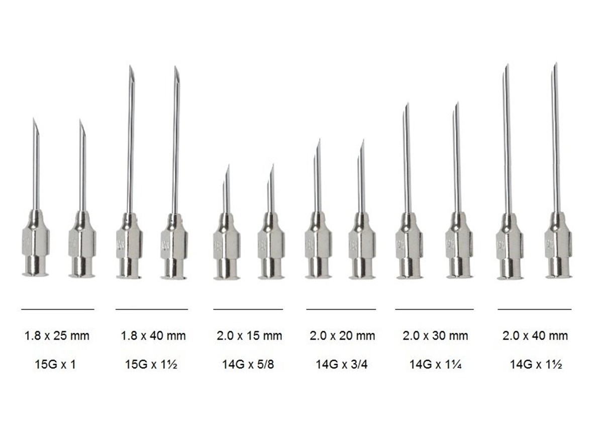 Enjektör İğnesi. Karışık Set. Besi Sığırları İçin - 12/pk