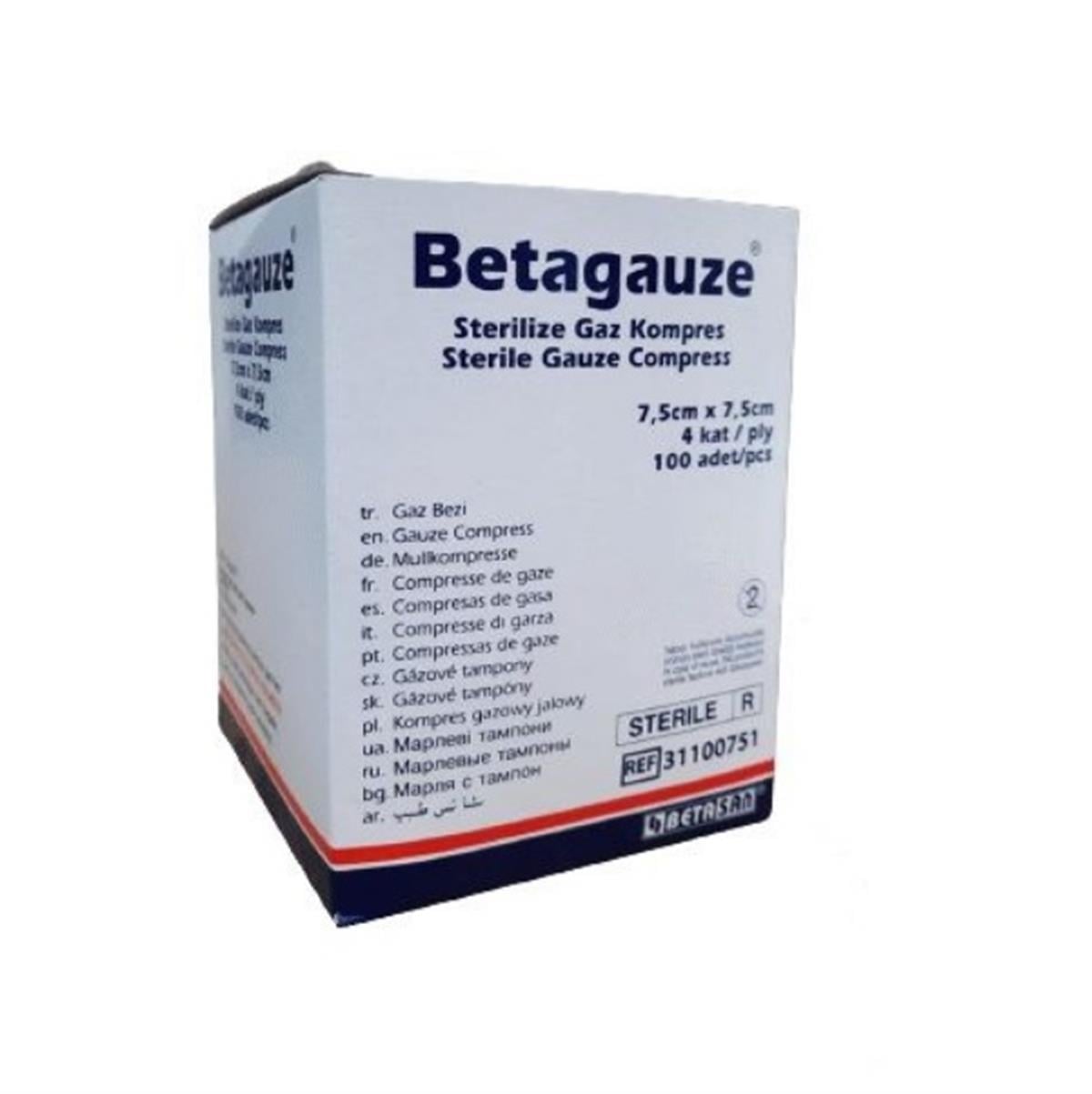 Steril Gaz Kompres 7,5 x 7,5 cm (4 Kat - 20*5=100 Ad.)