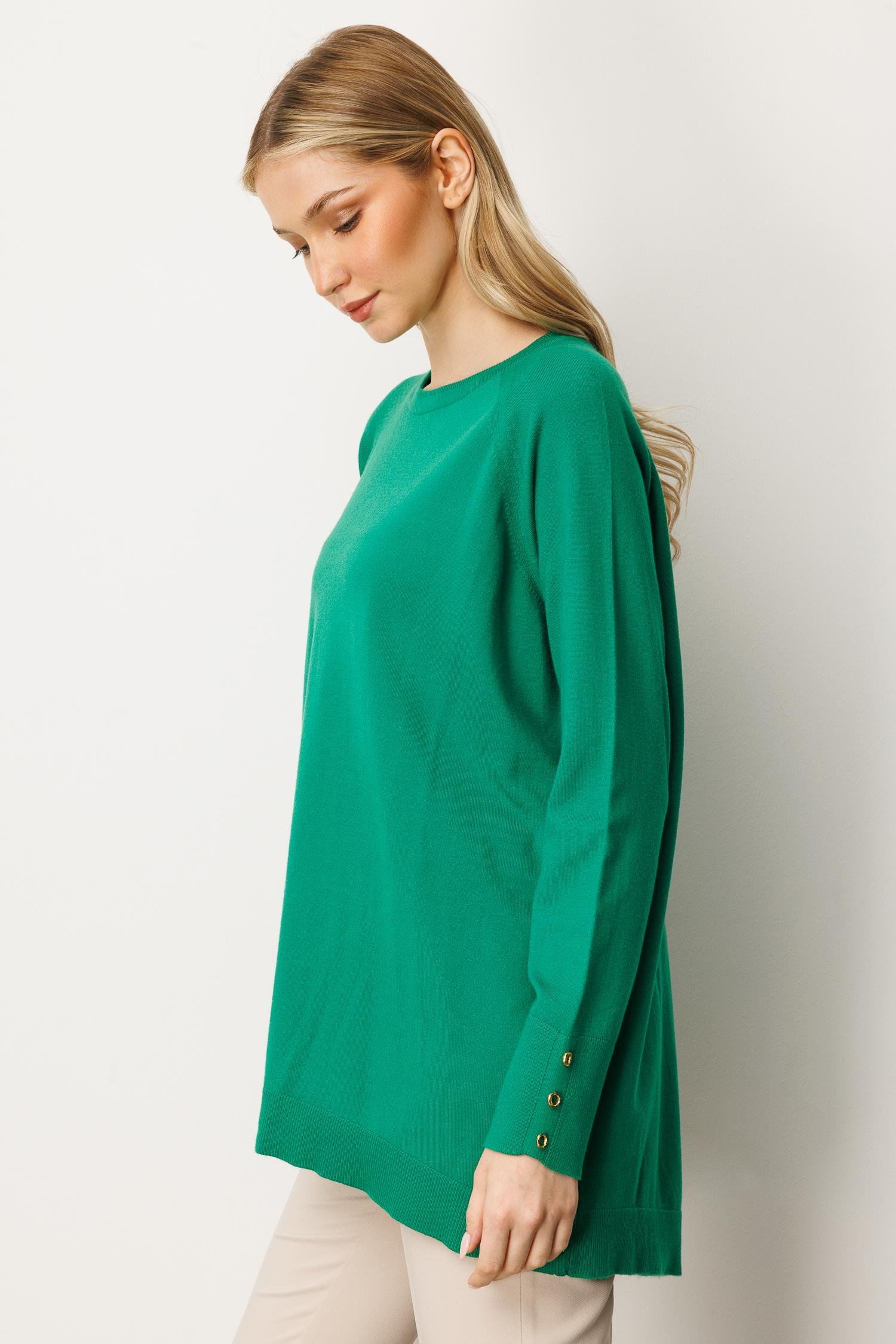 Mutlu Ertan Kadın Basic Sıfır Yaka  Triko Tunik Benetton 20172