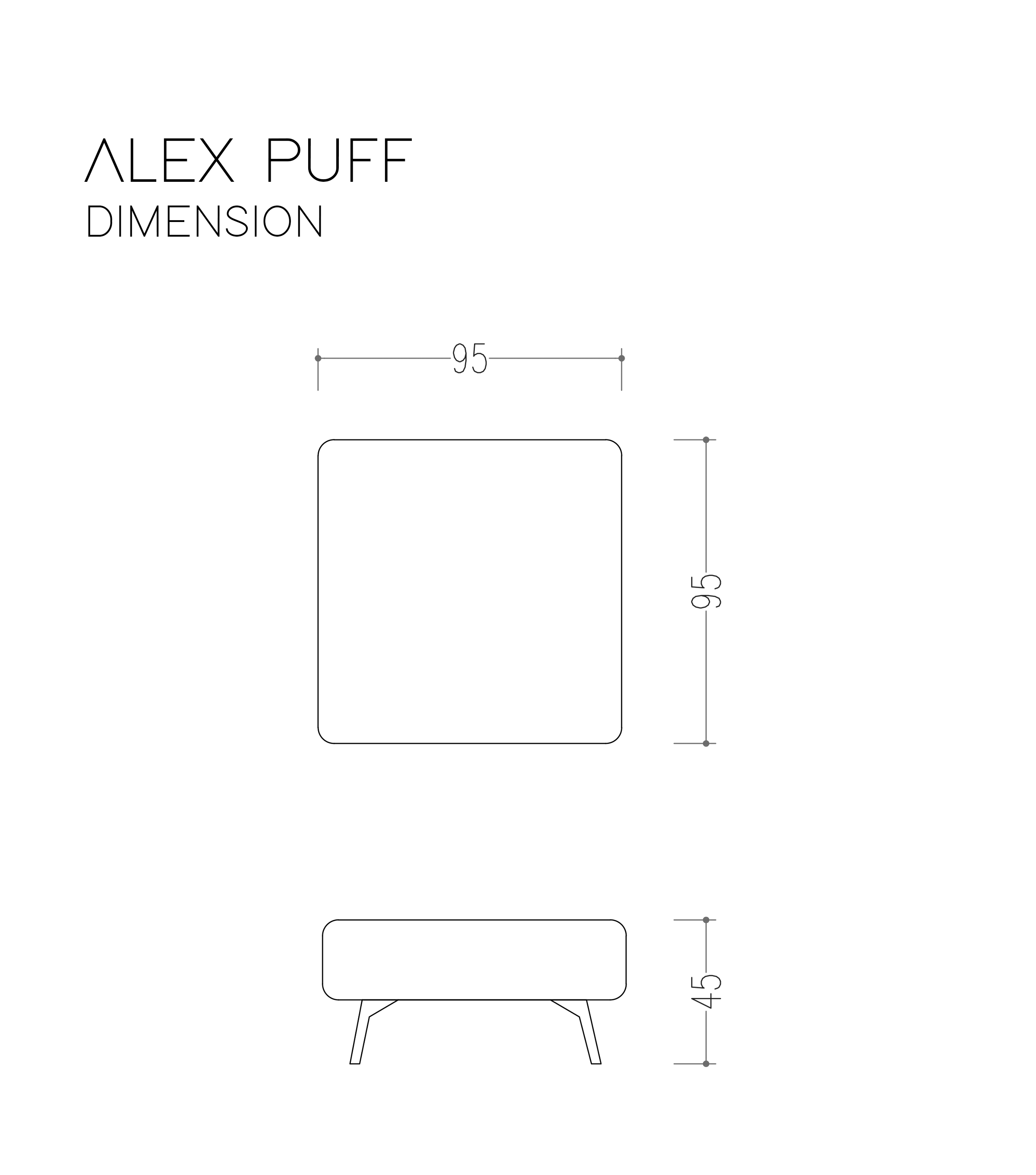 Alex Kapitone Puf Orange