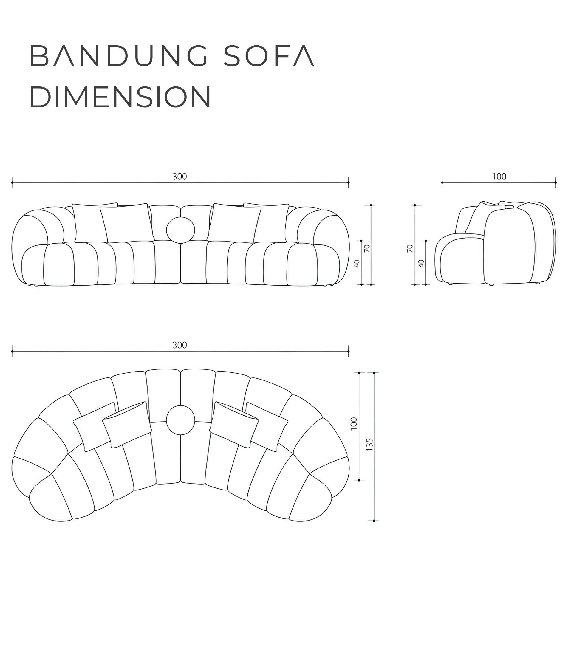 Bandung Symmetric Sofa Beige