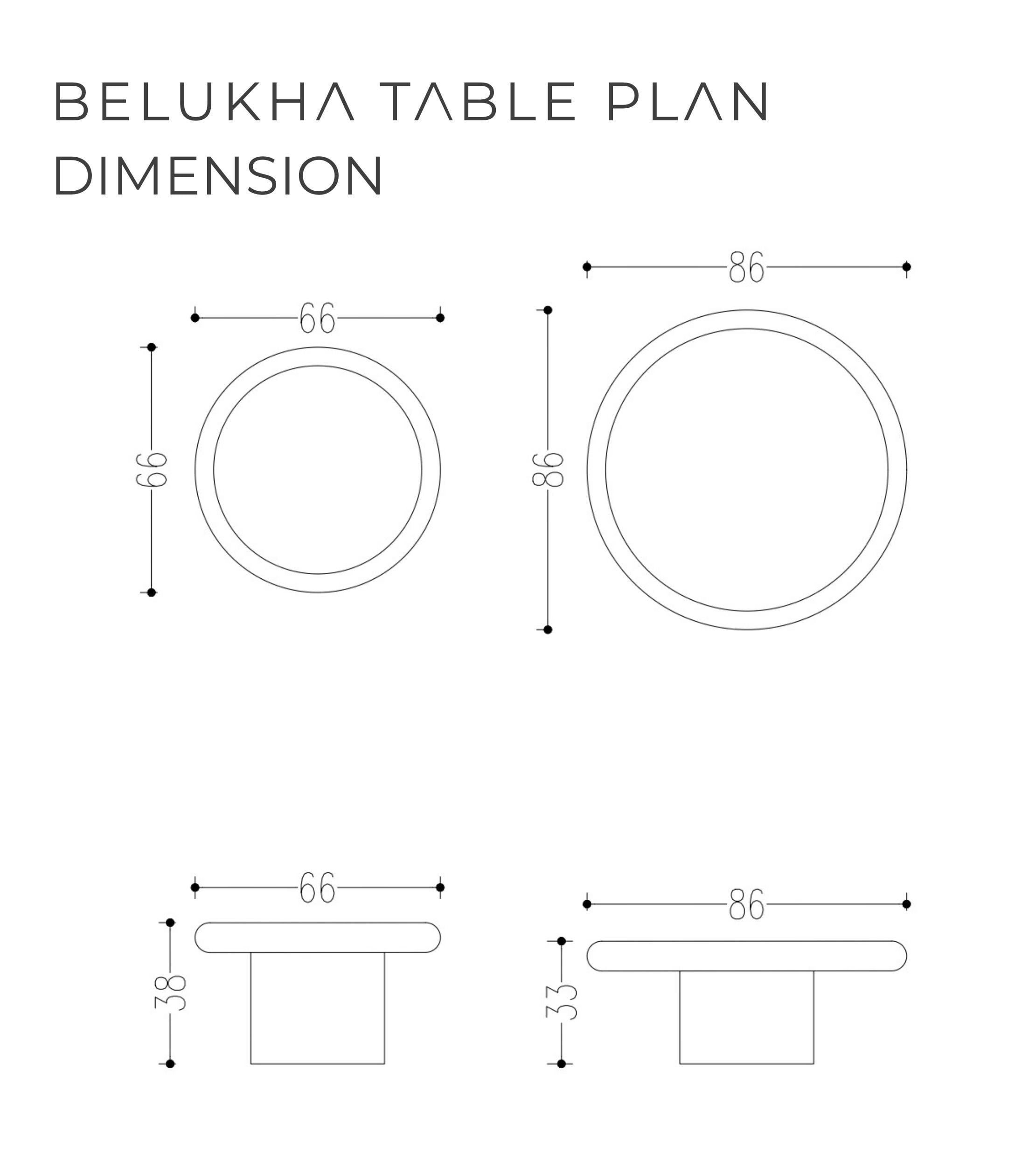 Belukha Ahşap Silindir Yuvarlak Cam Detay Sehpa Brass