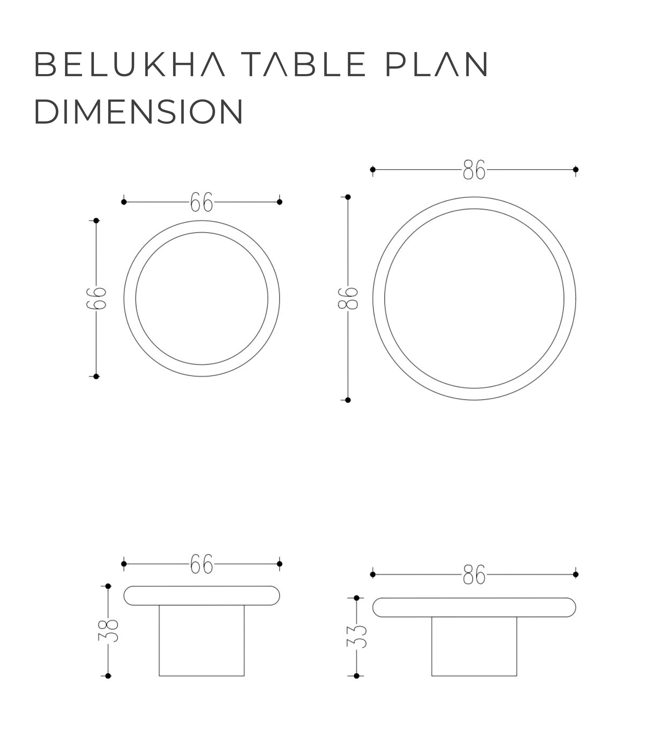 Belukha Ahşap Silindir Yuvarlak Cam Detay Sehpa Silver