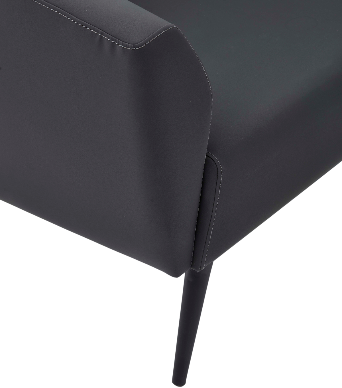 Daria Metal Ayak Siyah Berjer