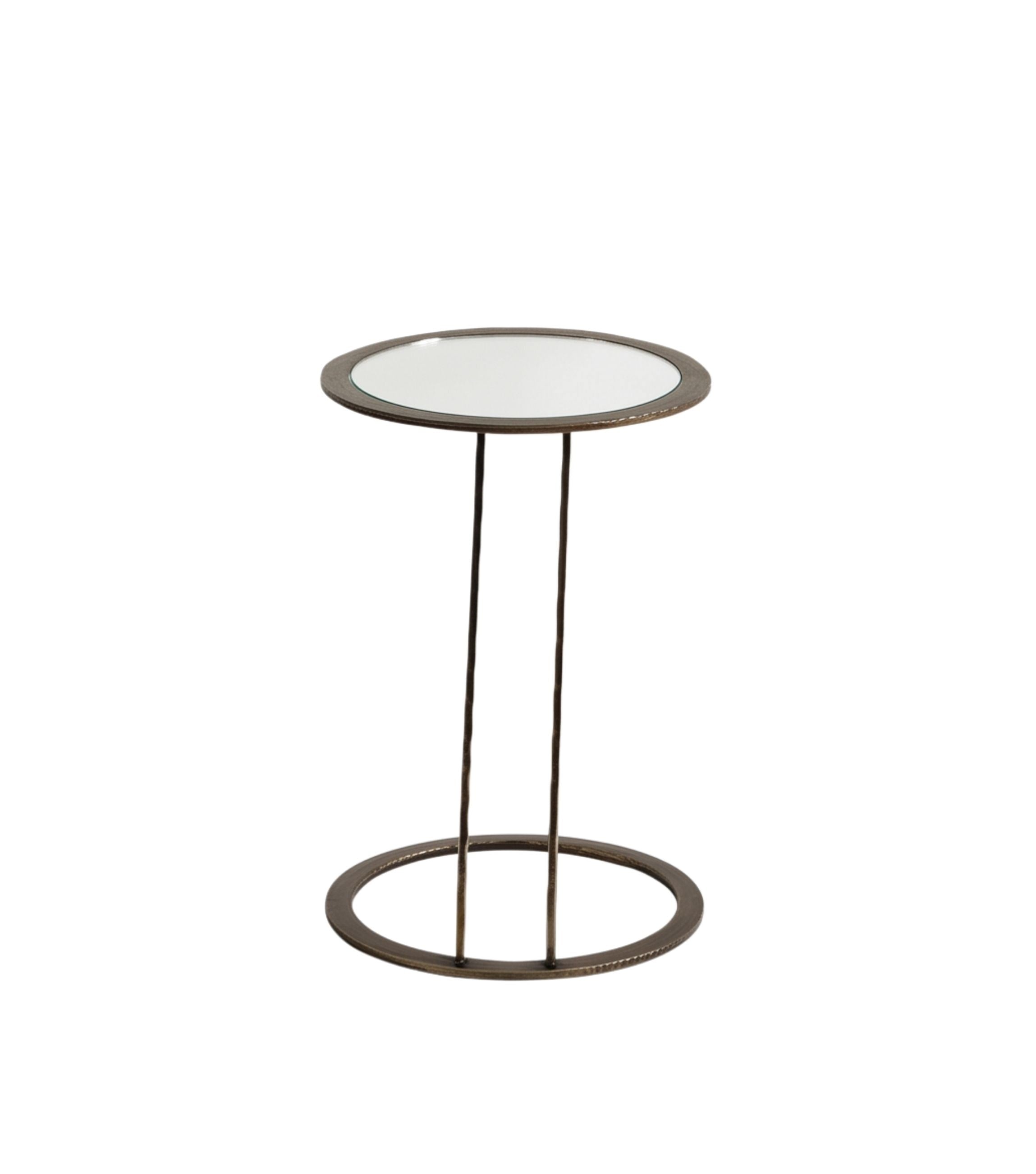 Davlin Metal Brass Cam Detay Yan Sehpa