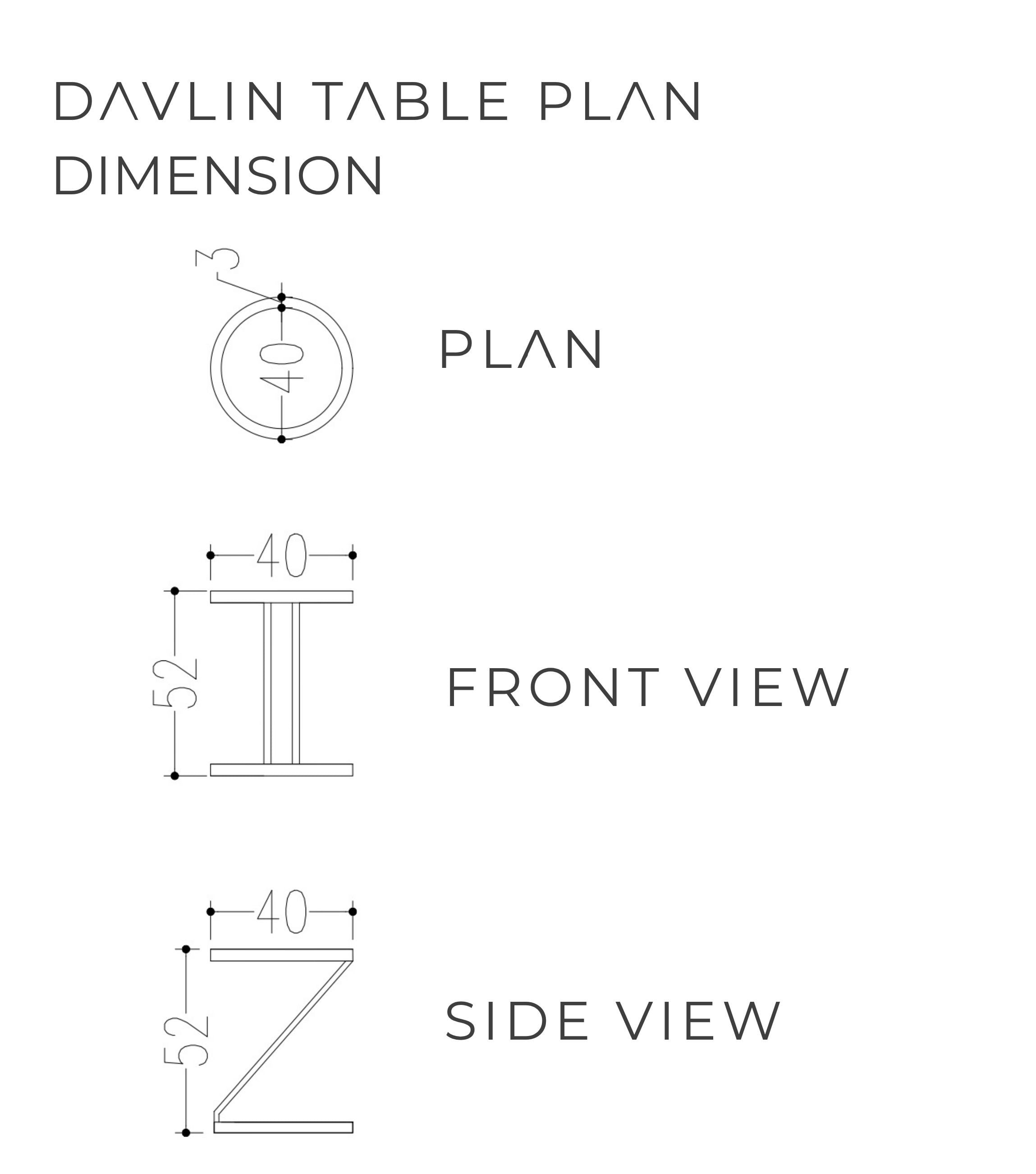 Davlin Metal Brass Cam Detay Yan Sehpa