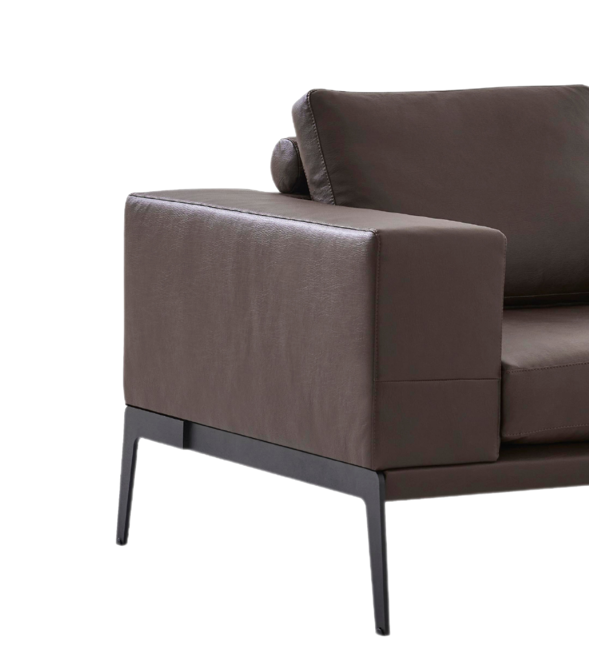 Espina Deri Metal Ayak Berjer Kahverengi