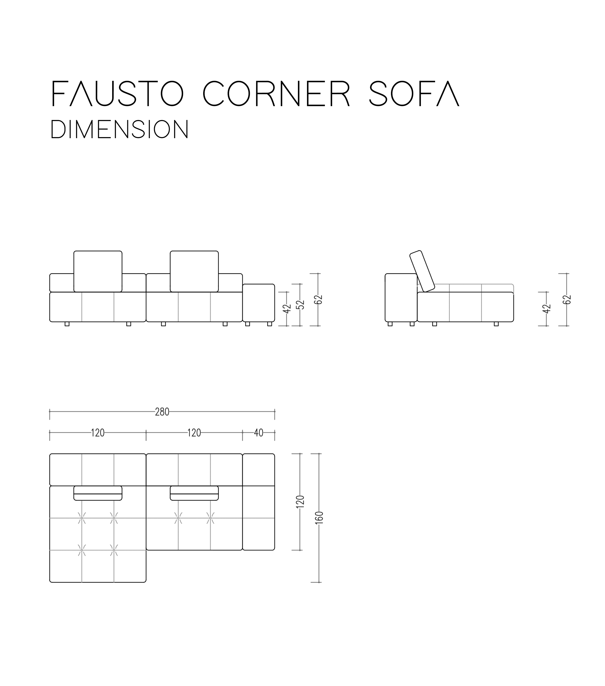 Fausto Comfort Köşe Koltuk Bej