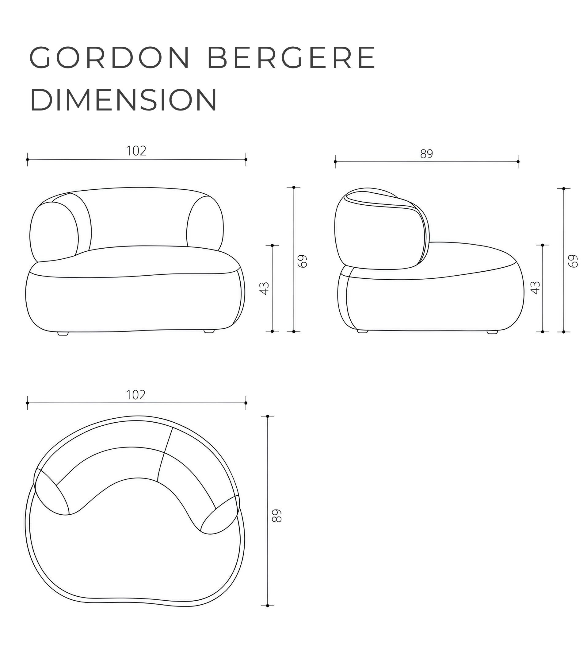 Gordon Lounge Siyah Kadife Berjer