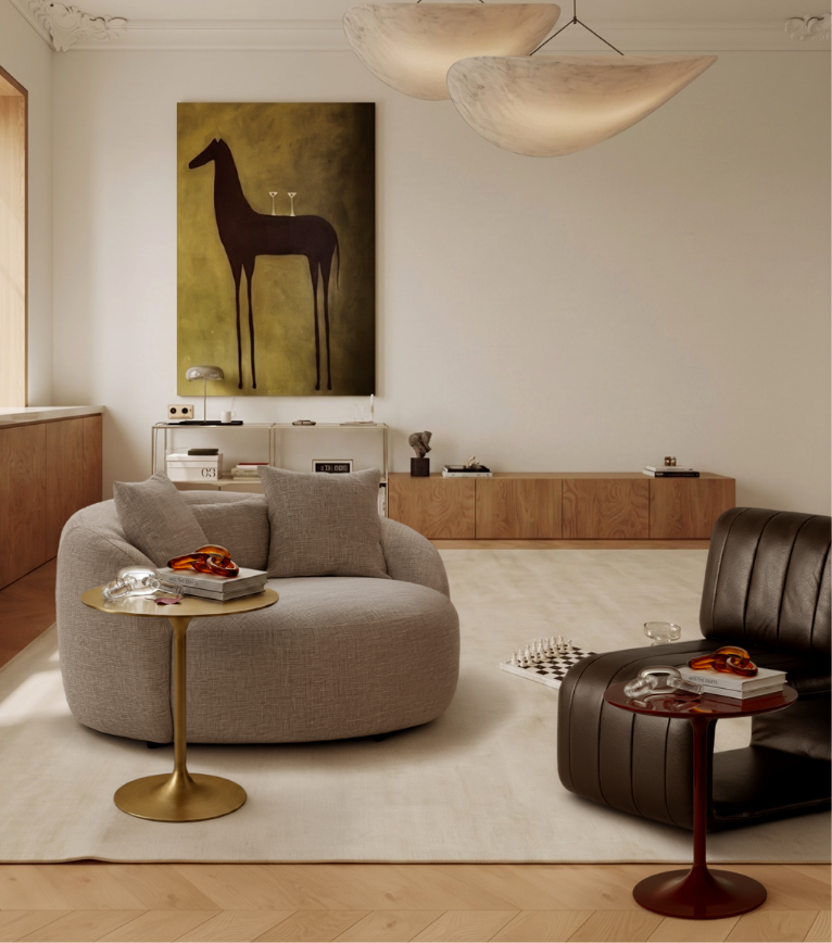 Gorki Loveseat Berjer