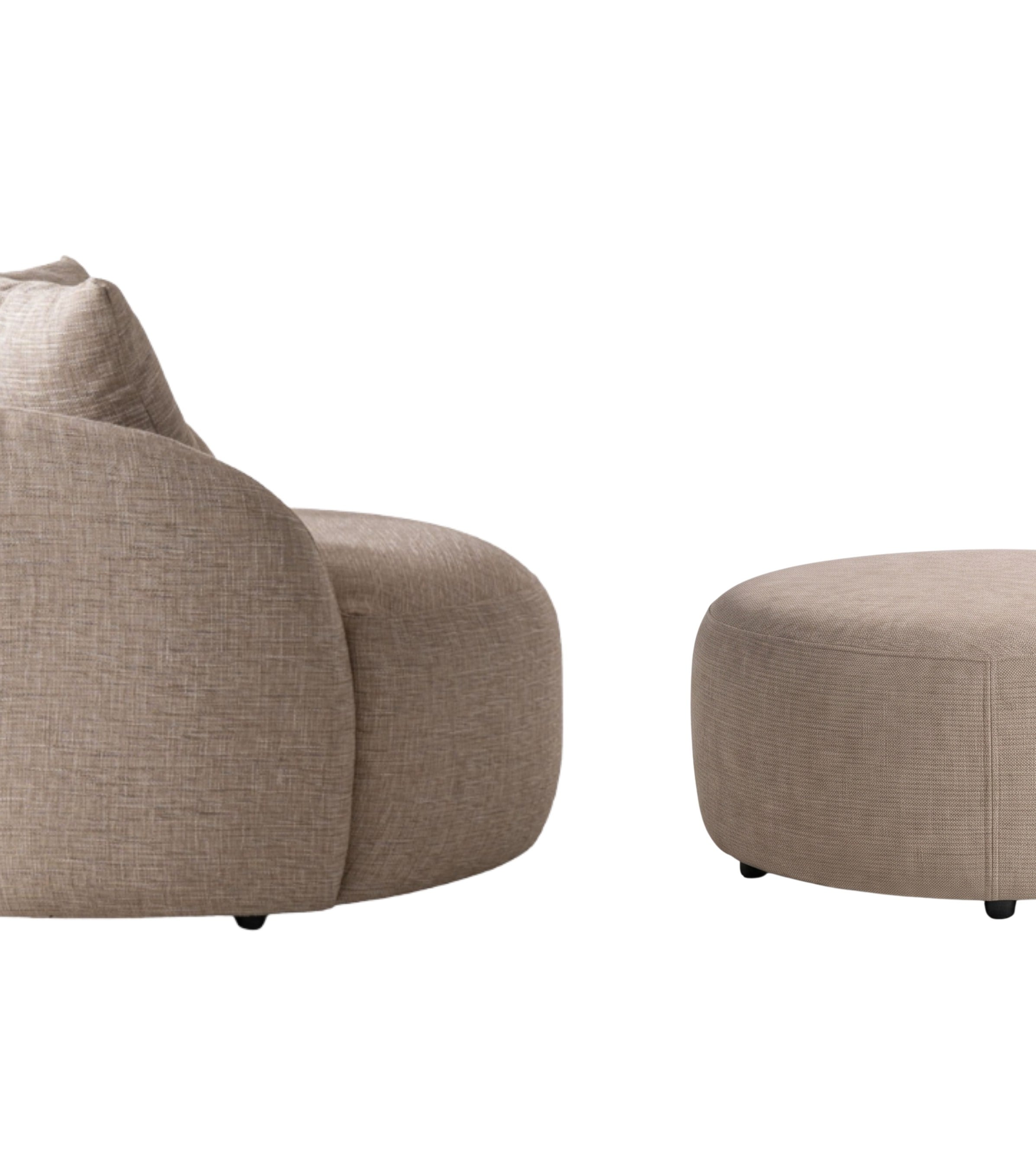 Gorki Loveseat Bej Berjer ve Puf Takım