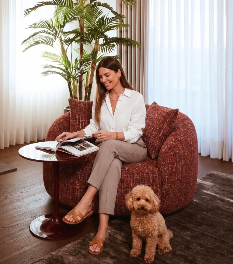 Gorki Loveseat Berjer Kırmızı