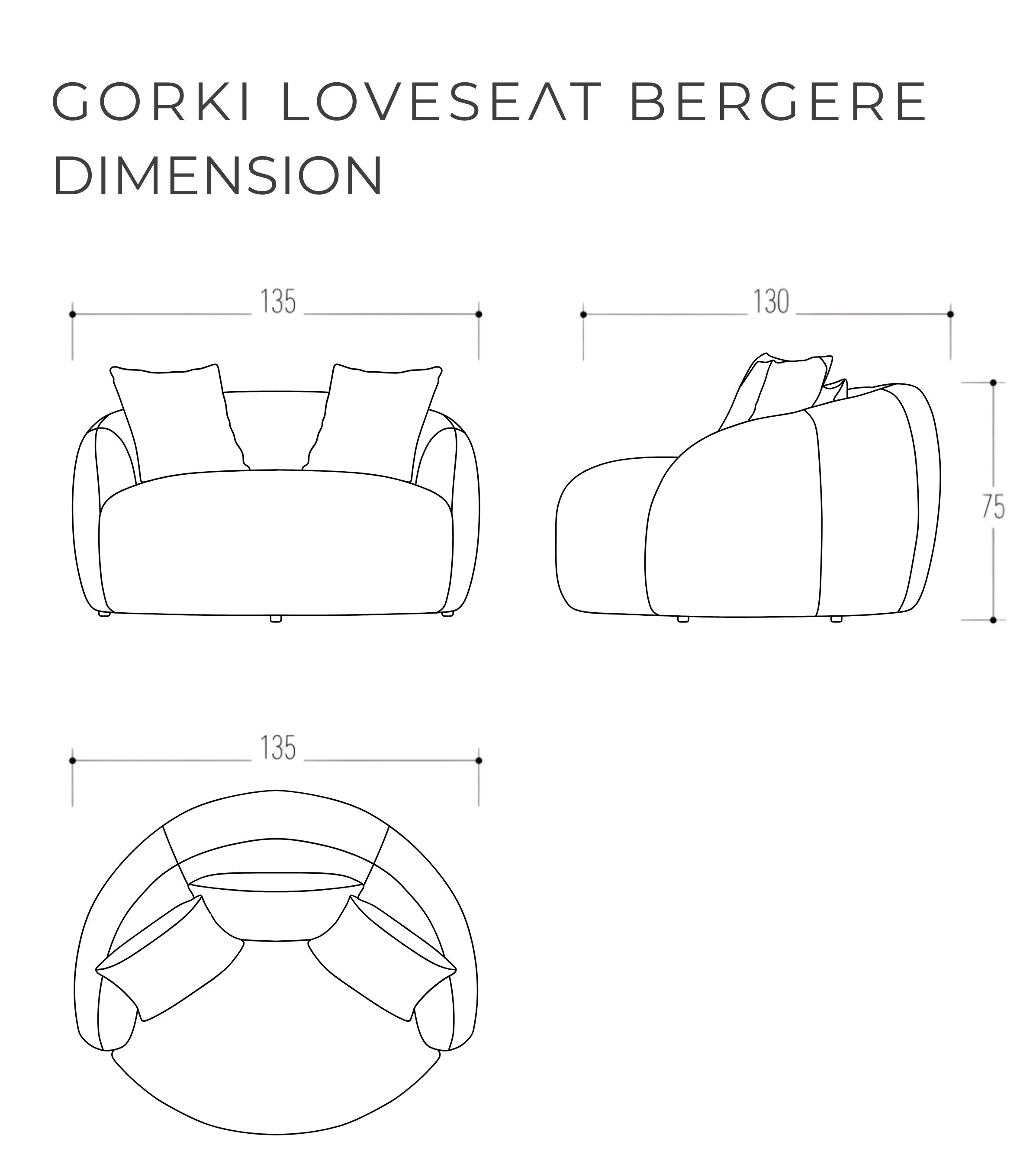 Gorki Loveseat Berjer Kırmızı