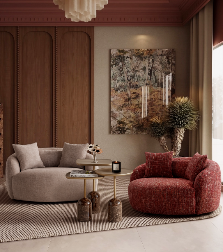 Gorki Loveseat Berjer Kırmızı