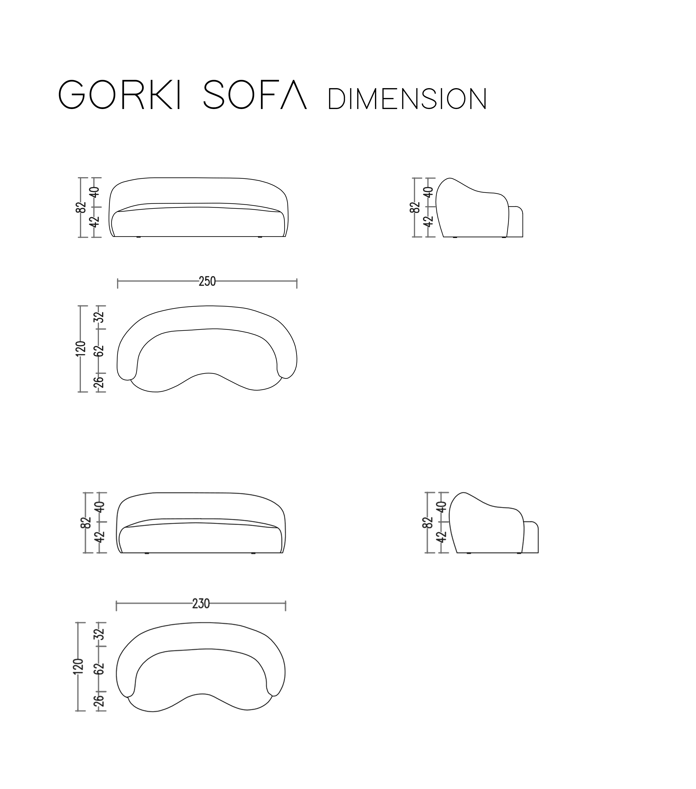 Gorki Teddy Kanepe Antrasit 1050