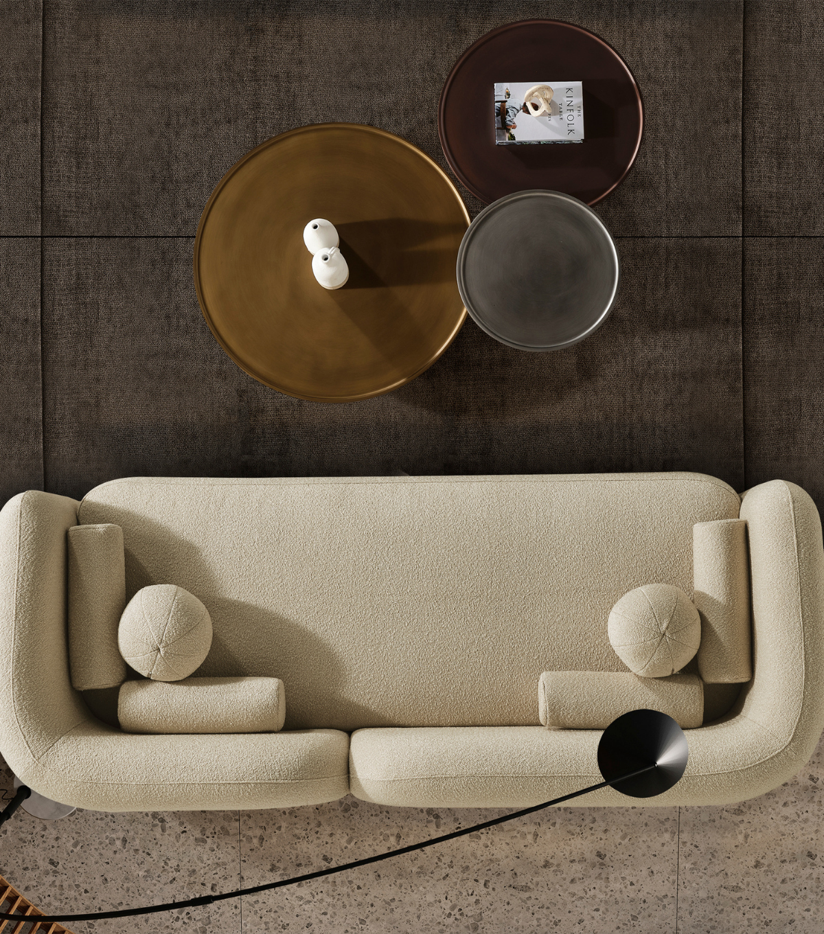 Hills Ahşap Üçlü Orta Sehpa Takımı Mushroom Color