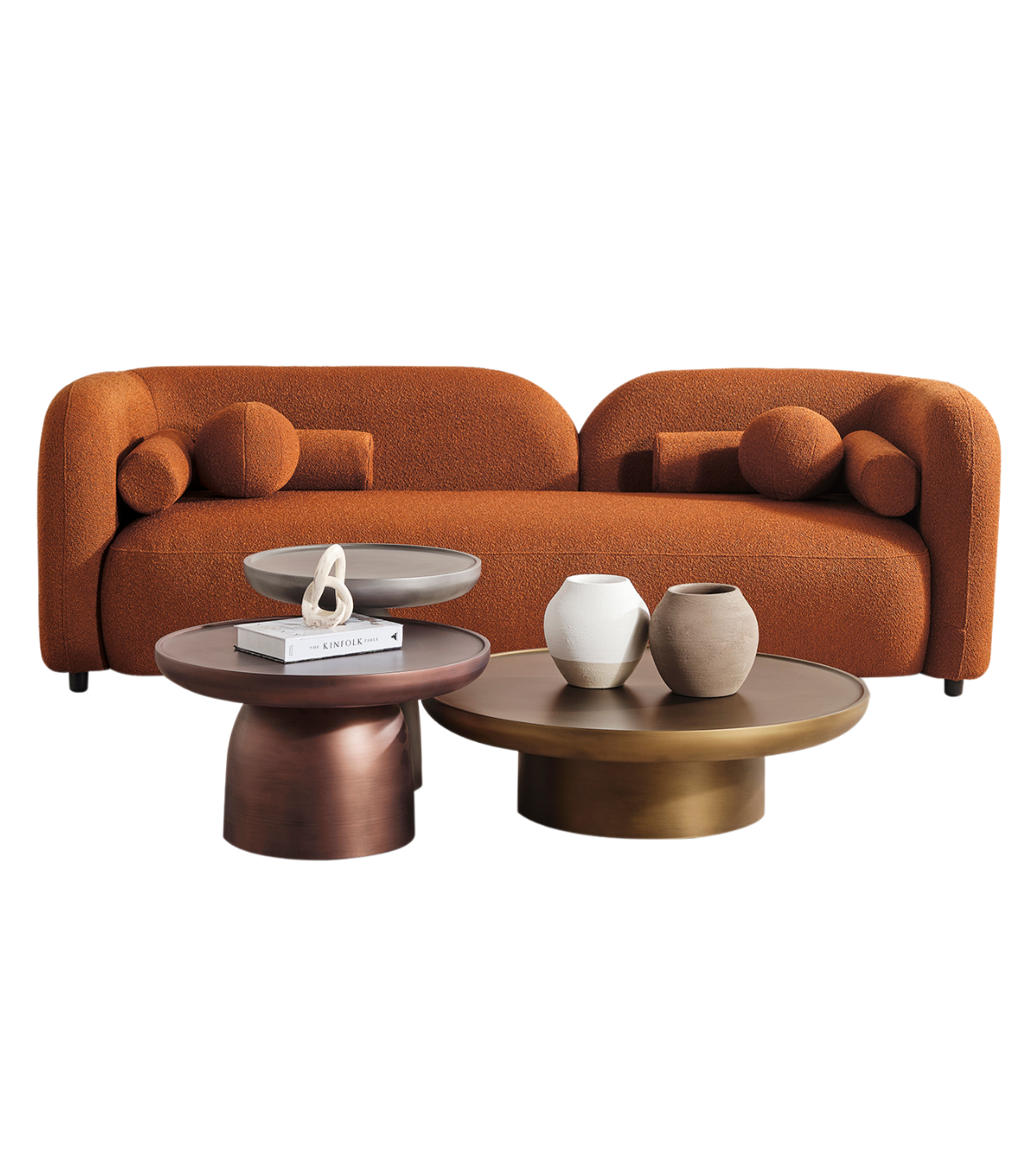 Hills Ahşap Üçlü Orta Sehpa Takımı Mushroom Color
