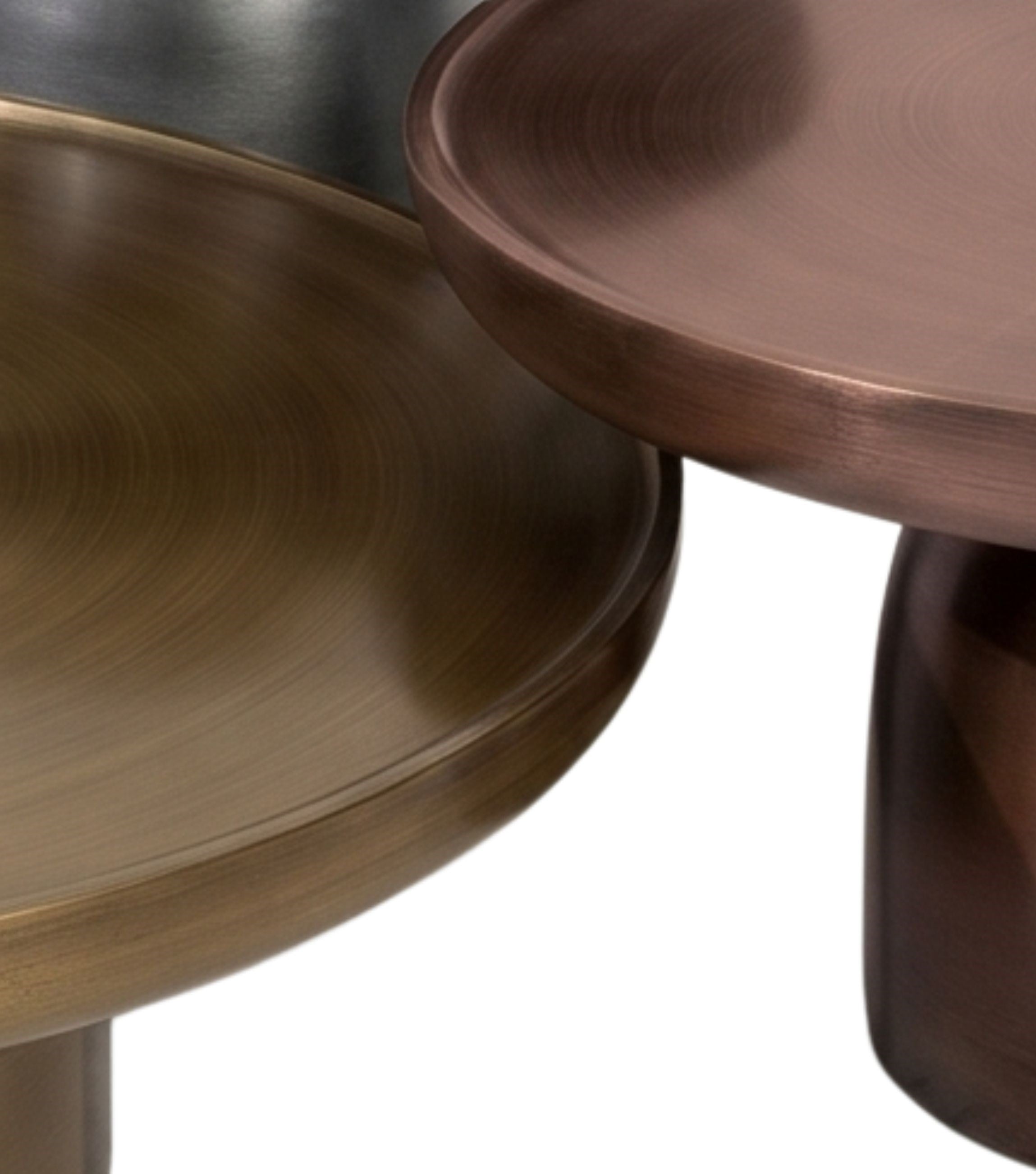 Hills Color Mushroom Ahşap 3'lü Orta Sehpa Takımı