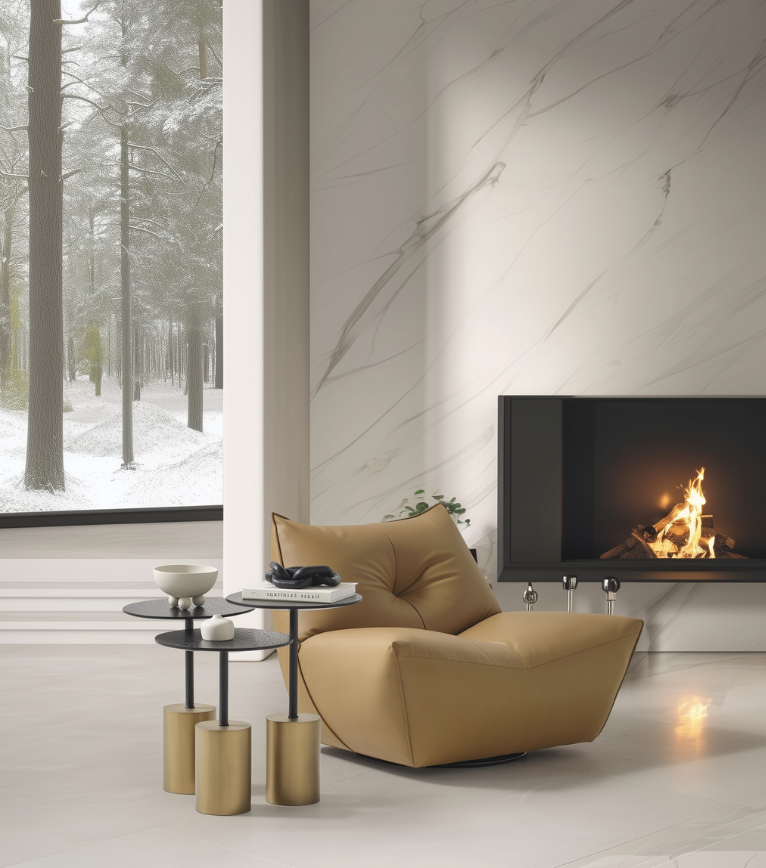 Java Comfort Döner Metal Ayak Berjer Deri Kahverengi