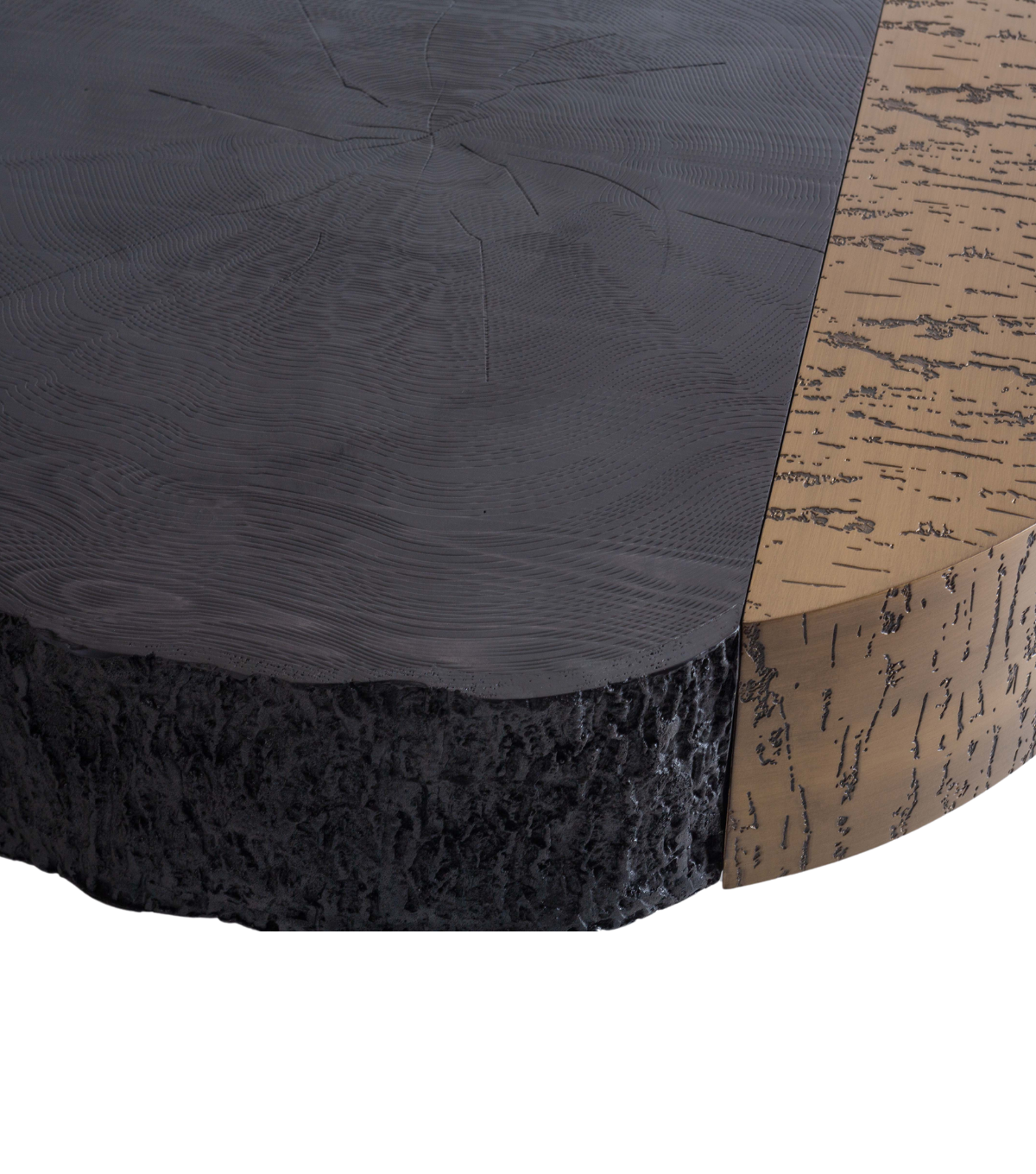 Jupiter Yuvarlak Ahşap Orta Sehpa Black Point