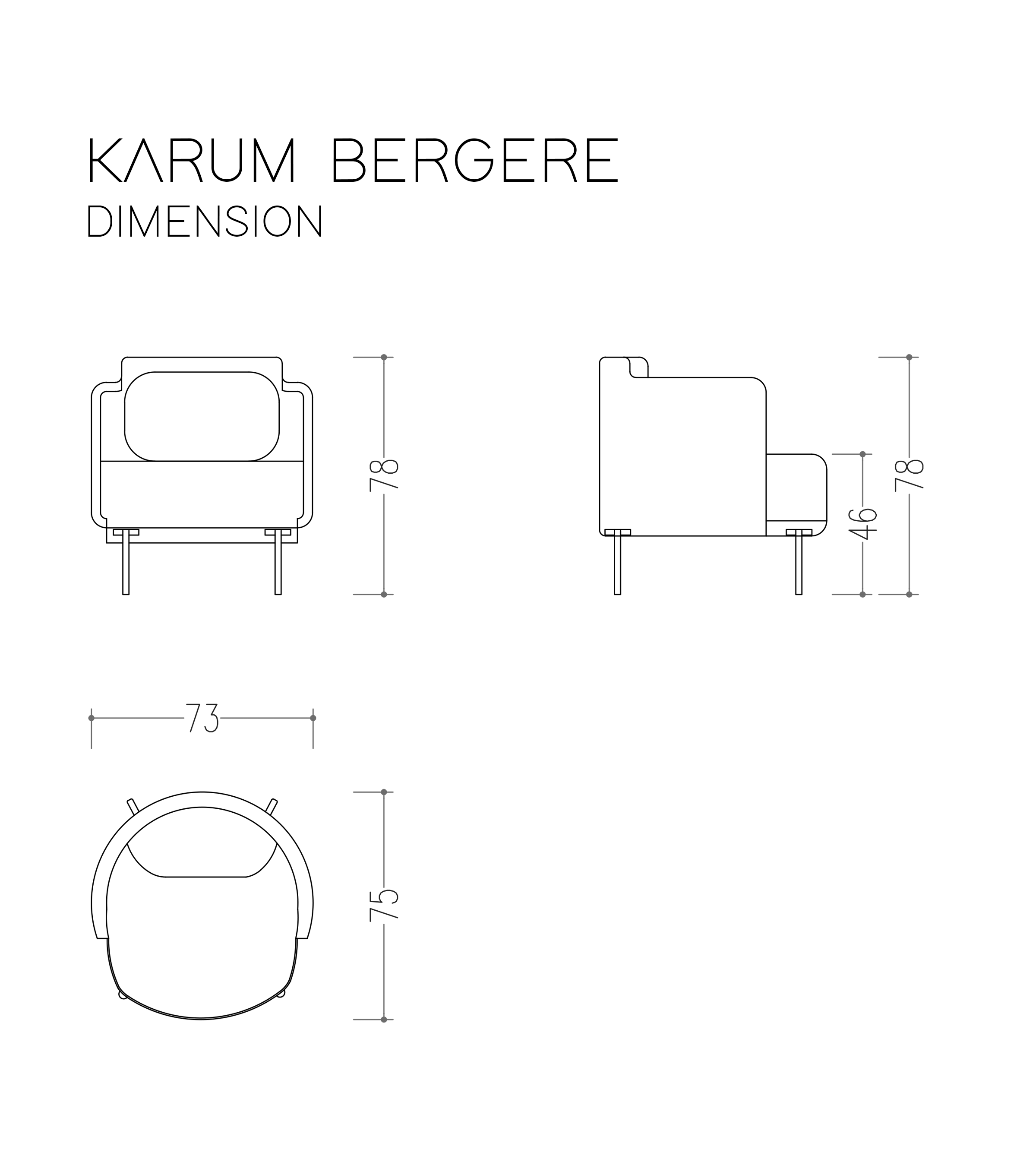 Karum Deri Detay Metal Ayak Berjer Gri