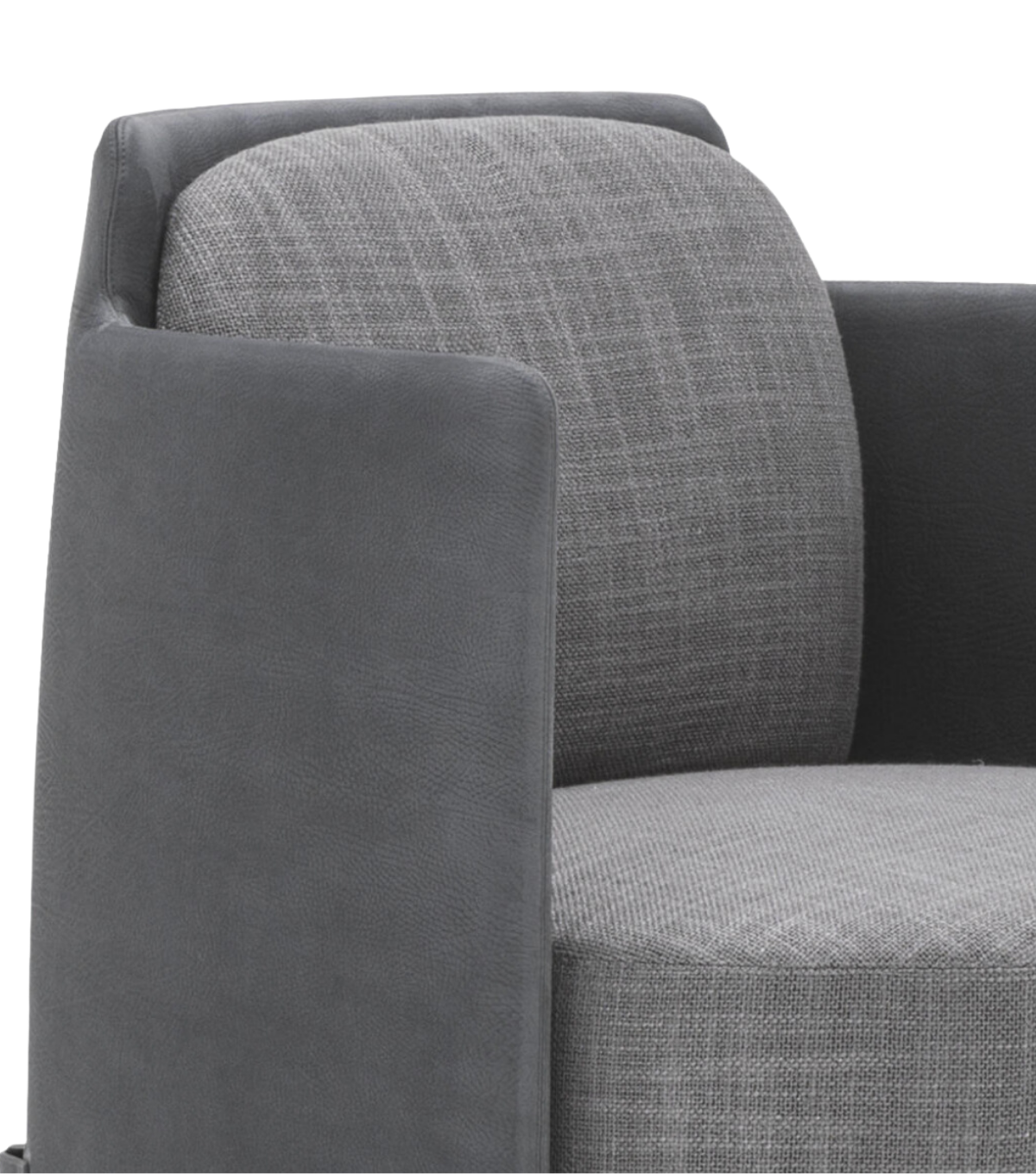 Karum Deri Detay Metal Ayak Berjer Gri