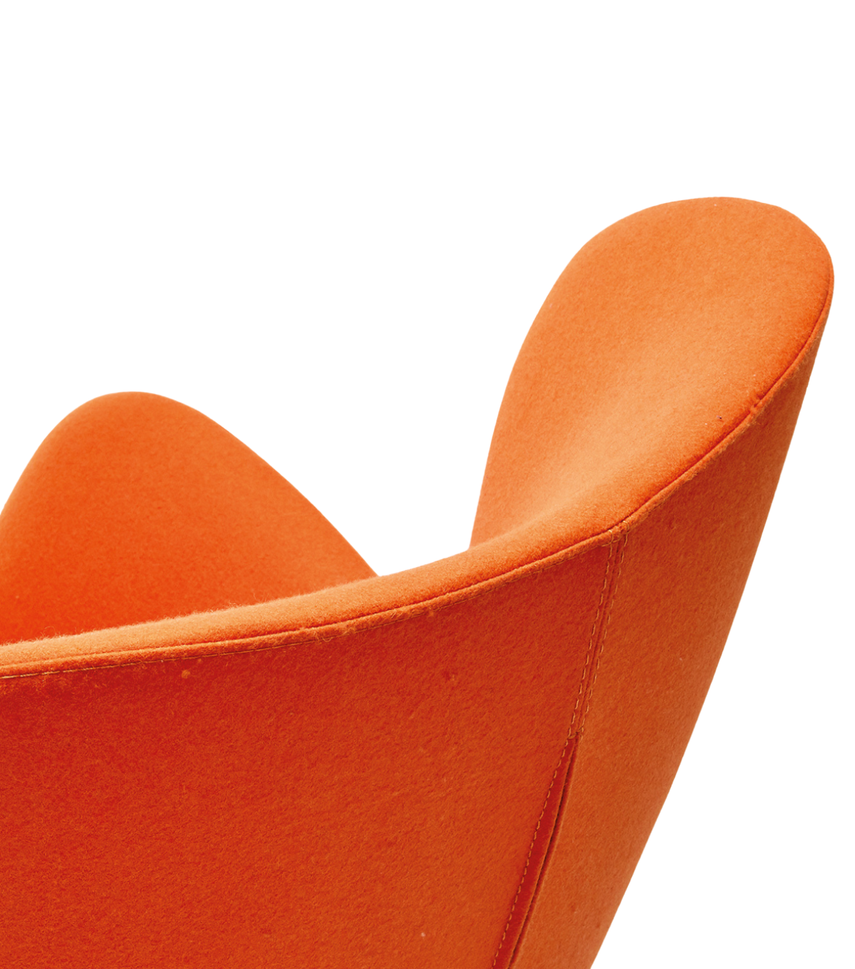 Kazu Döner Ahşap Ayak Berjer Kaşe Turuncu