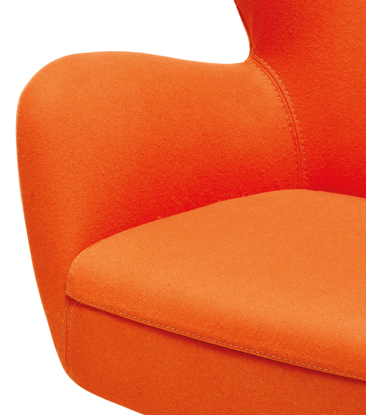 Kazu Döner Ahşap Ayak Berjer Kaşe Turuncu