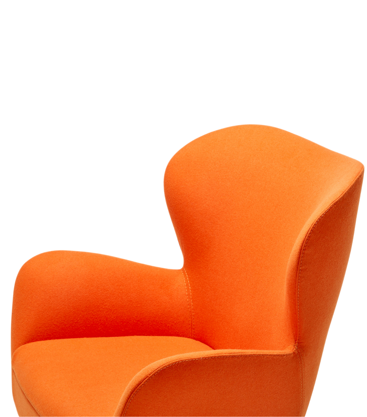 Kazu Döner Ahşap Ayak Berjer Kaşe Turuncu