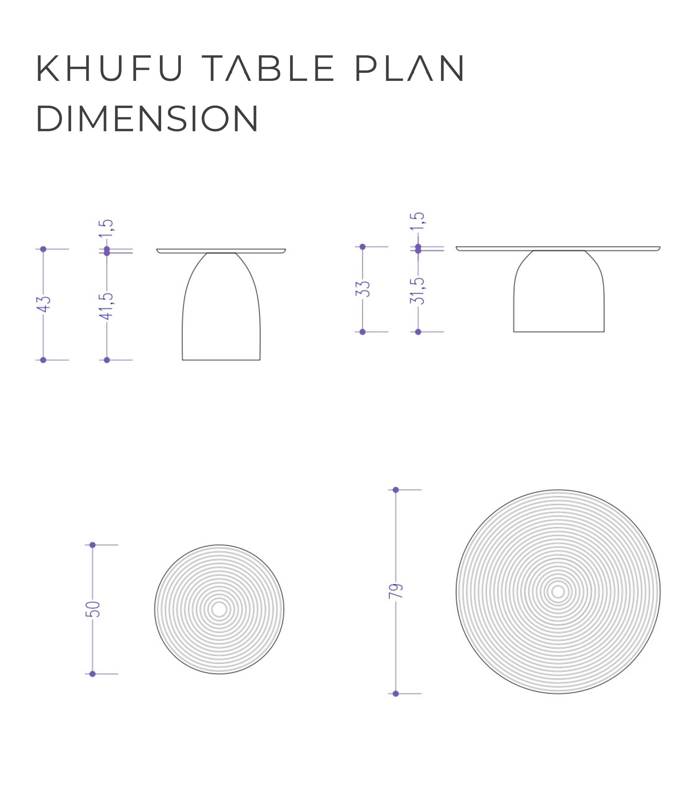 Khufu Ahşap İkili Orta Sehpa Takımı Silver