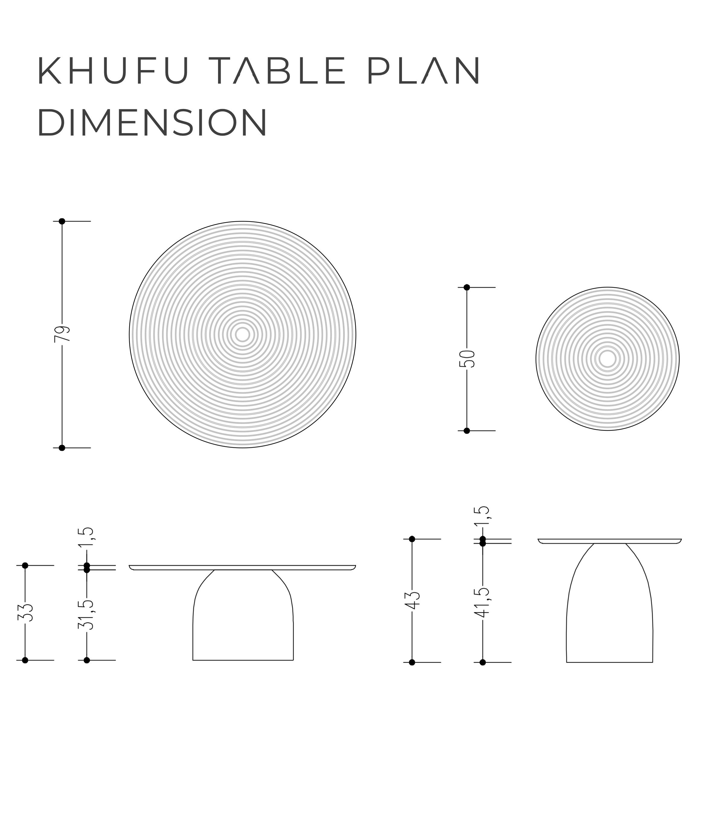 Khufu Wooden Double Coffee Table Set Brass