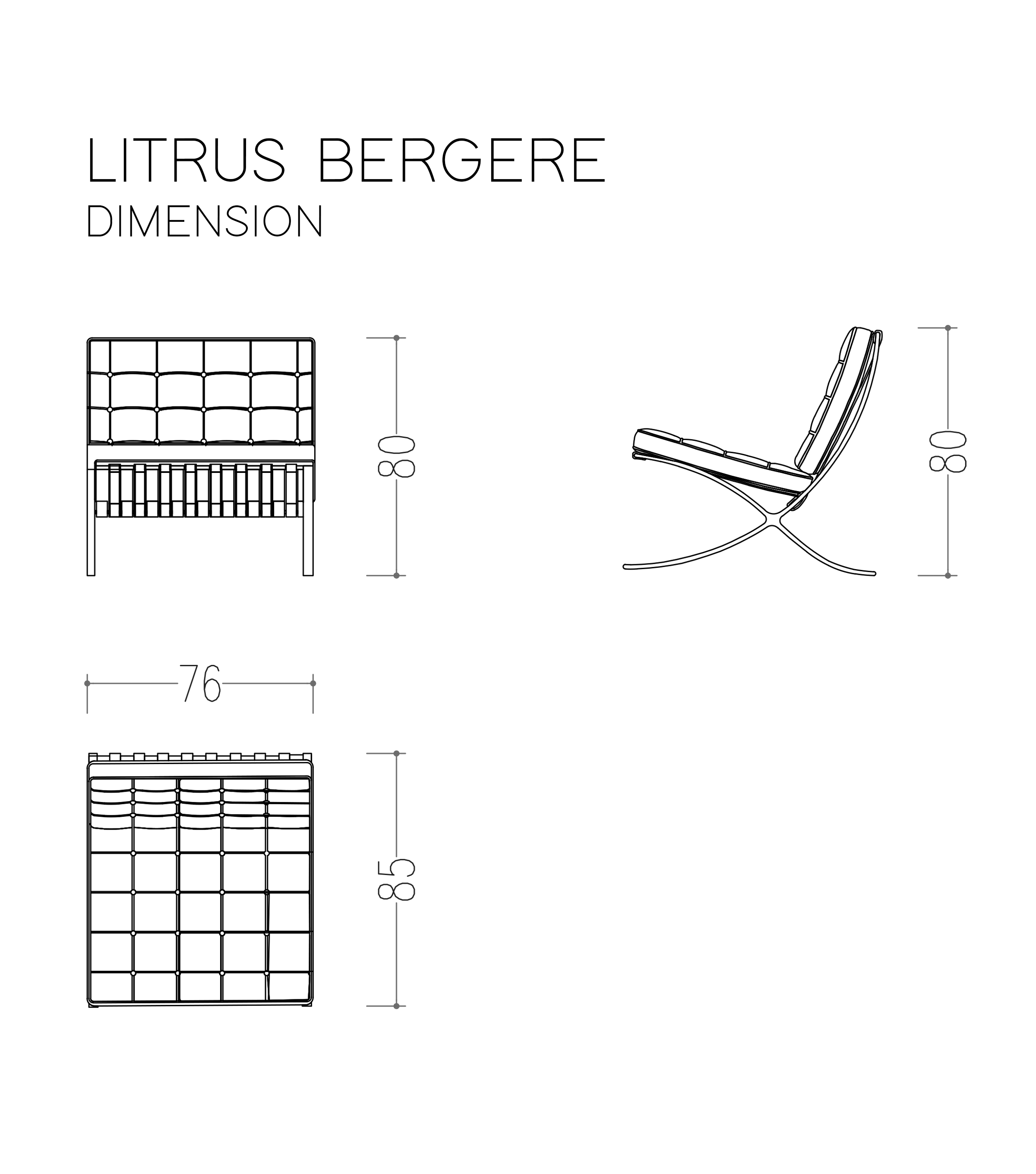 Litrus Krom Ayak Deri Berjer Sarı