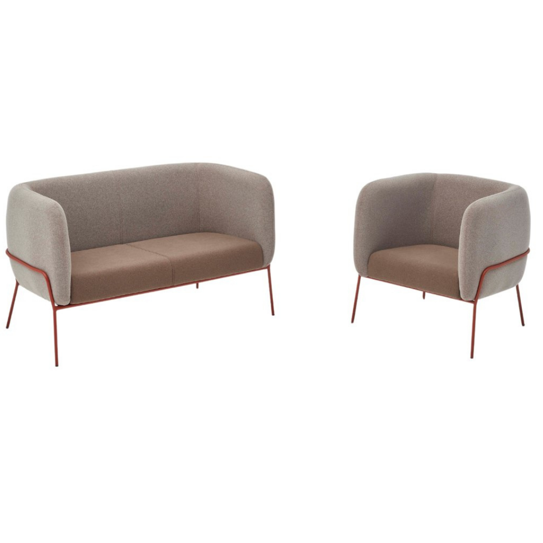 Lucia Rose Metal Ayak Kahverengi Berjer