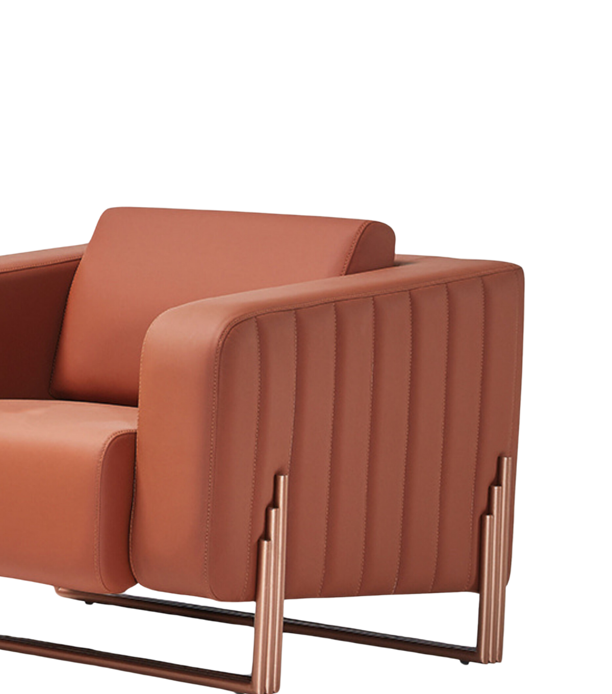 Mizu Rose Metal Ayak Berjer Deri Tarçın