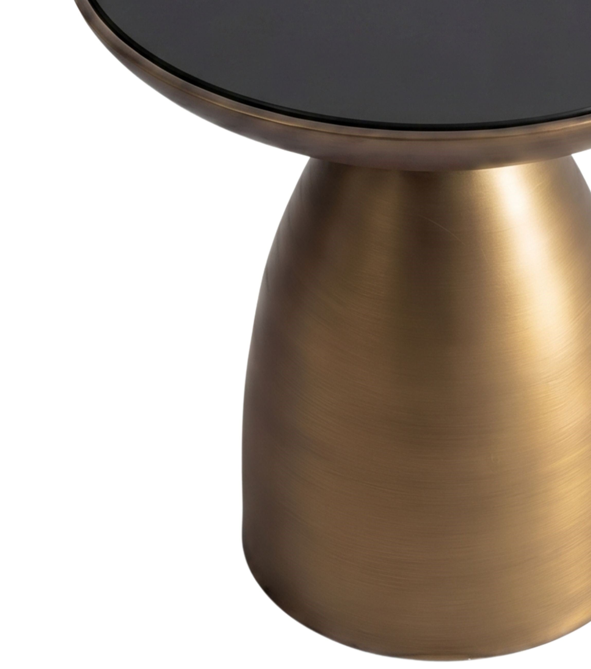 Murano Cam Detay Metal Ayak Brass Yan Sehpa