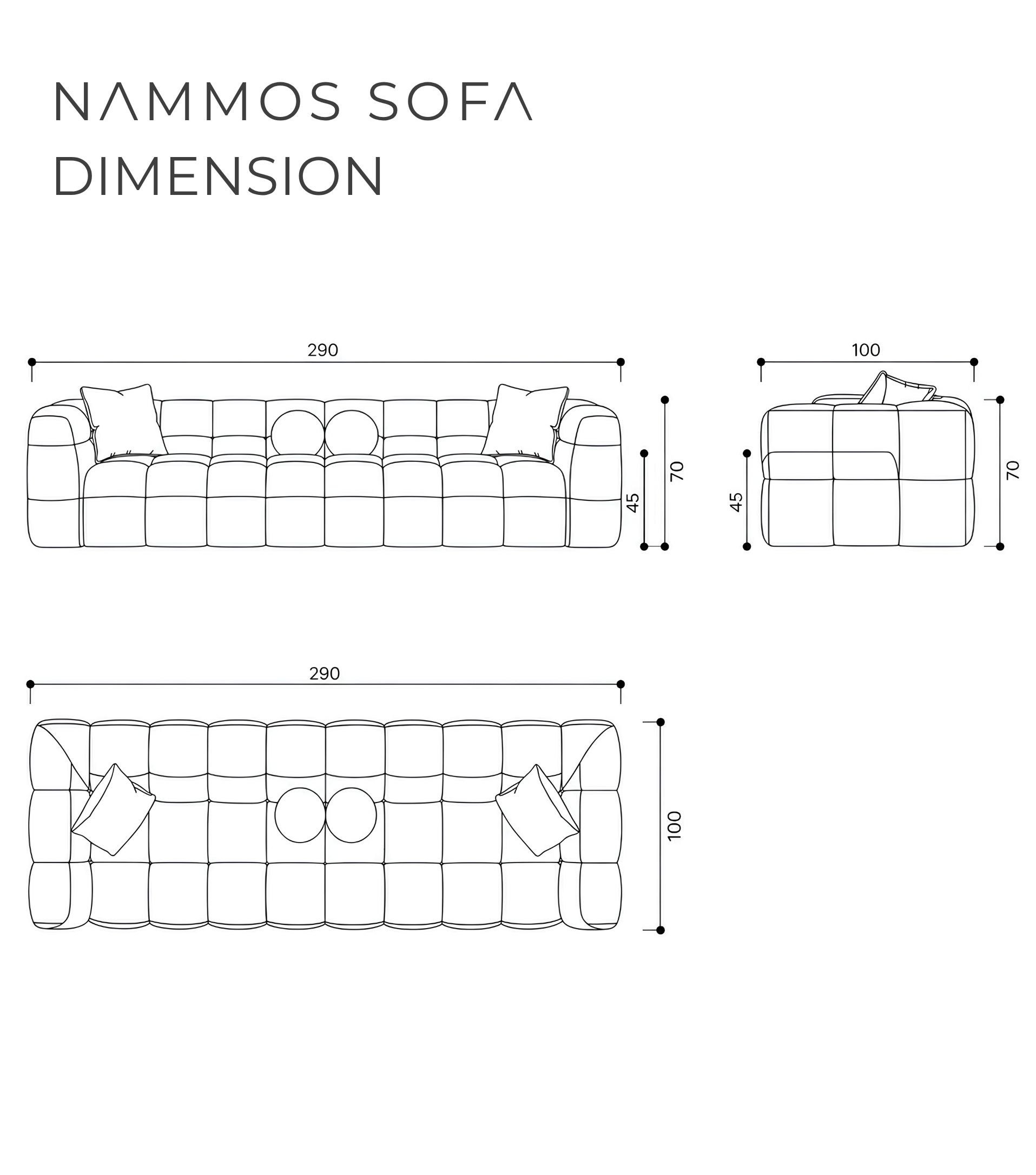 Nammos Comfort Sofa Beige 290