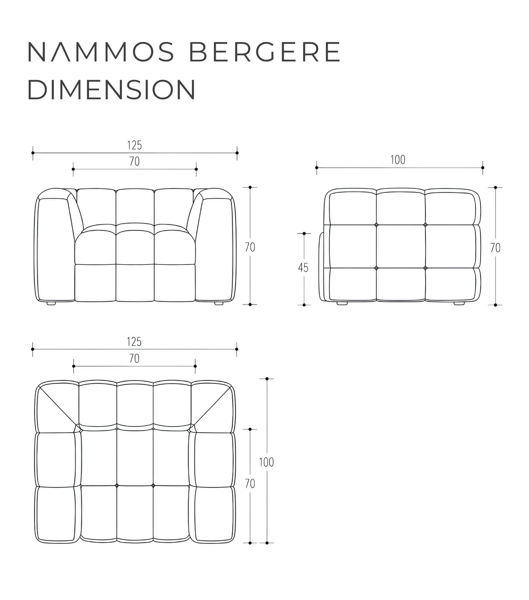 Nammos Comfort Kırık Beyaz Berjer