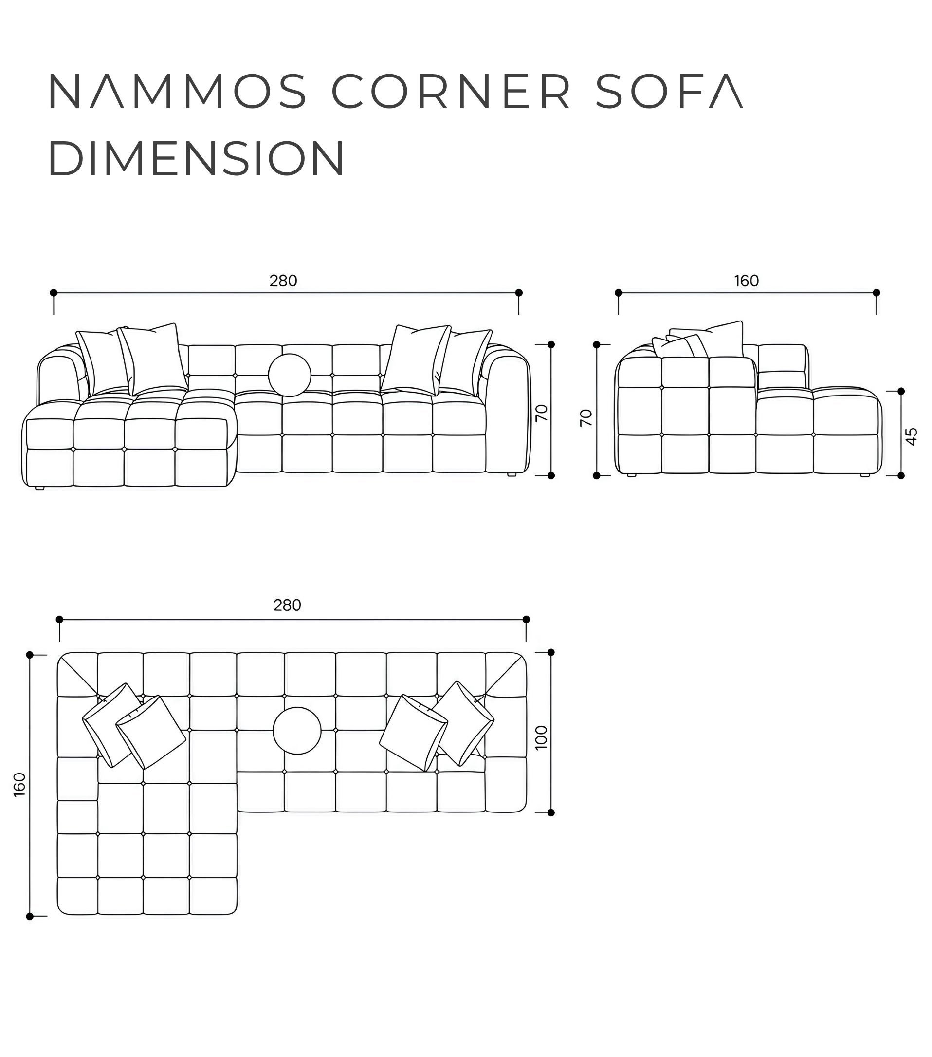 Nammos Comfort Corner Sofa Set Pet Friendly Teddy Fabric, Tiffany 05