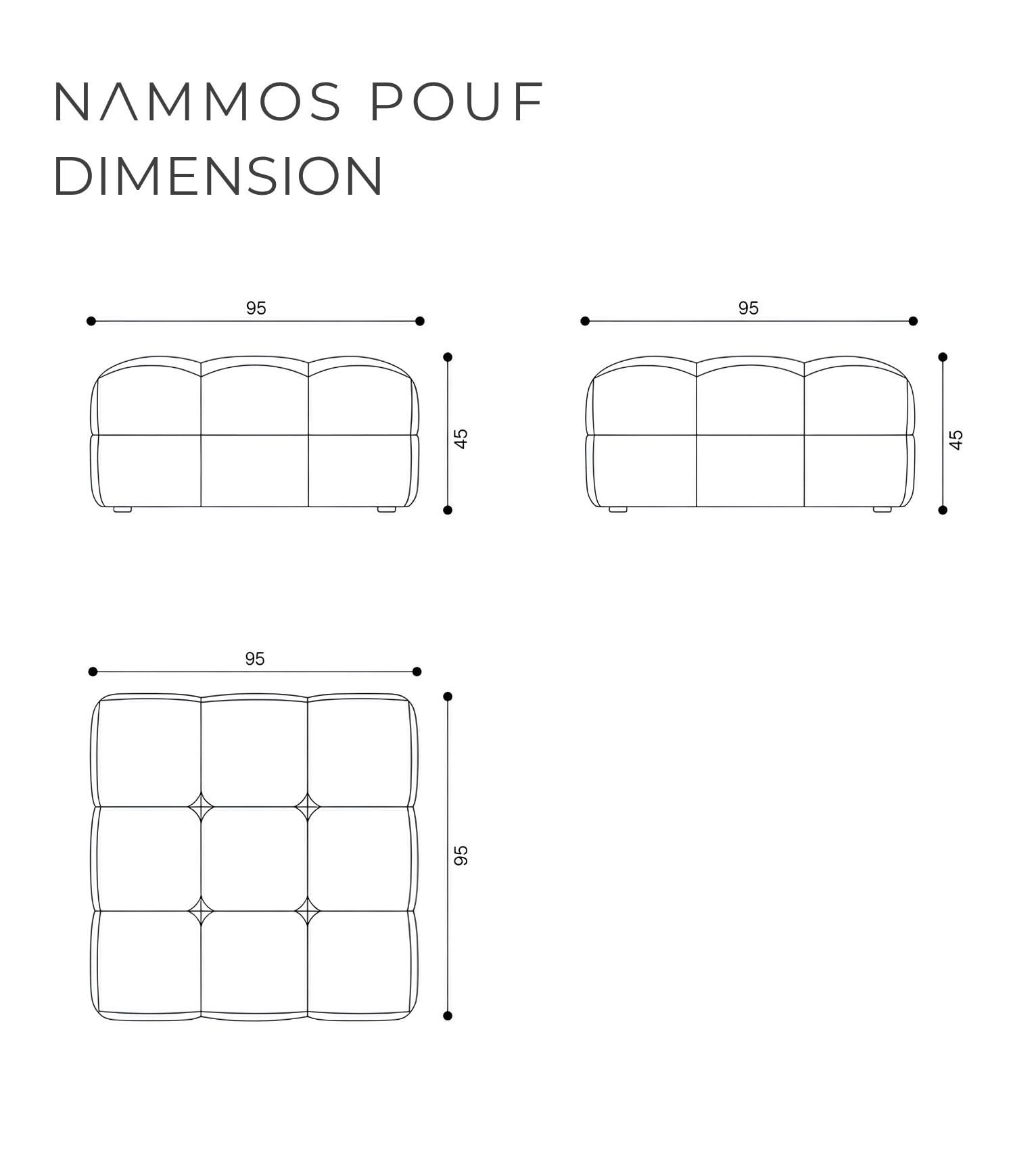 Nammos Comfort Teddy Puf Bej 100